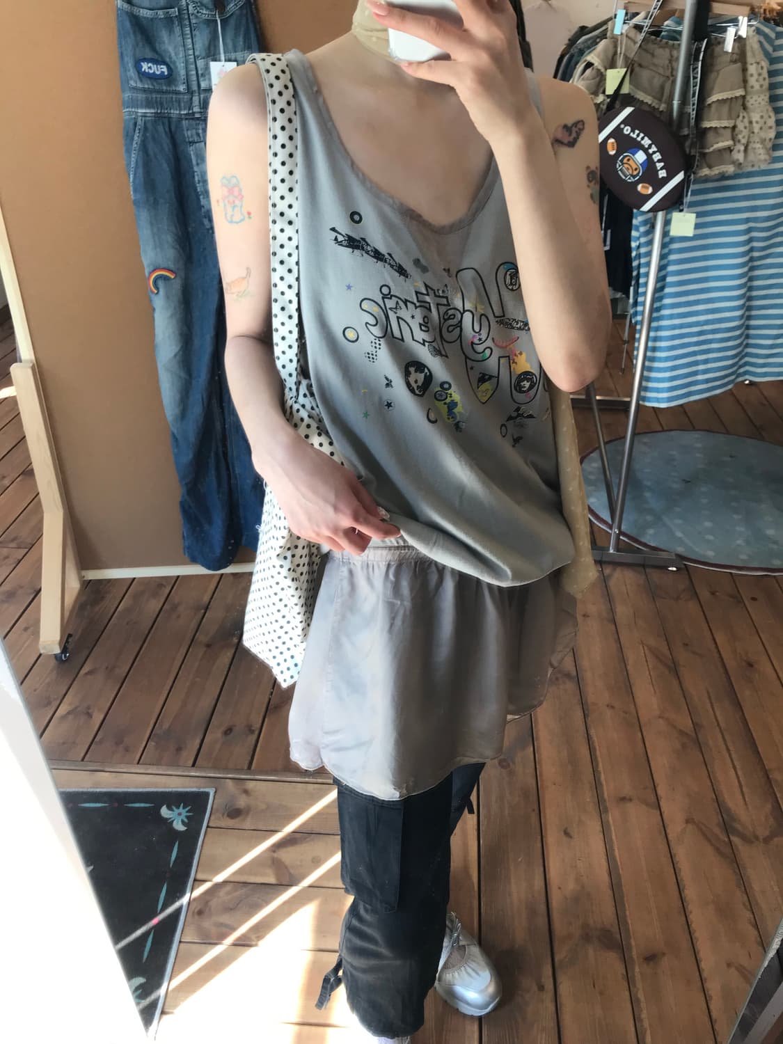 히스테릭글래머 카키 레이어드 원피스 상품이미지3