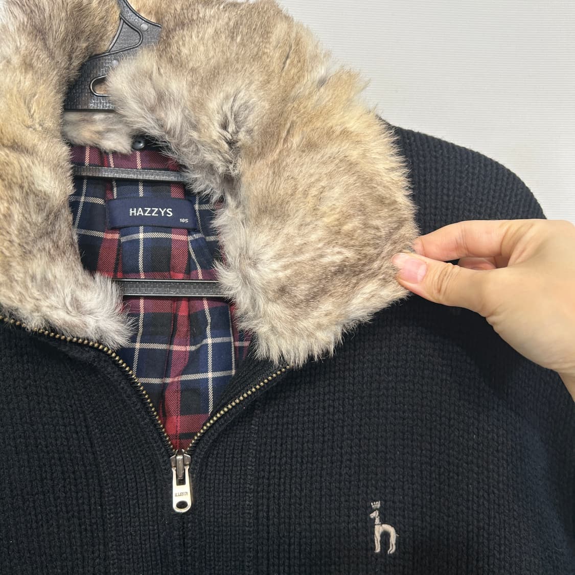 헤지스 남성 니트 집업 105 상품이미지2