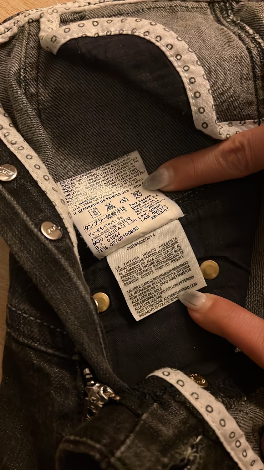 Diesel Corset Black Denim Jeans 상품이미지10