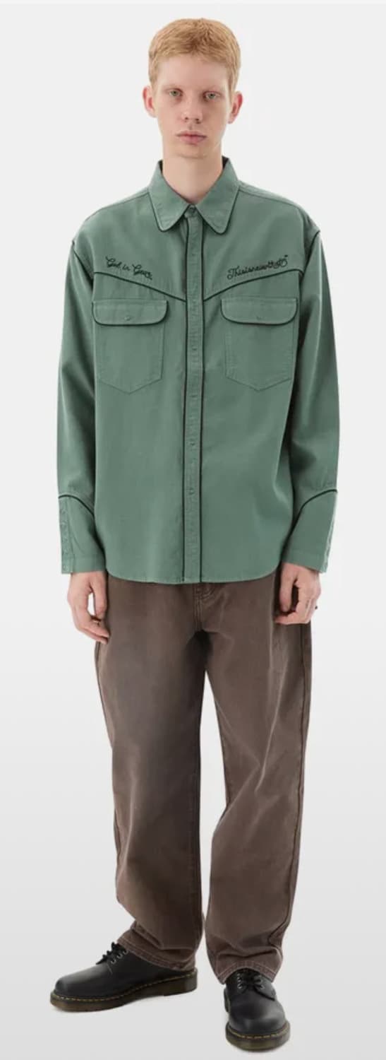 thisisneverthat western shirt teal 상품이미지4