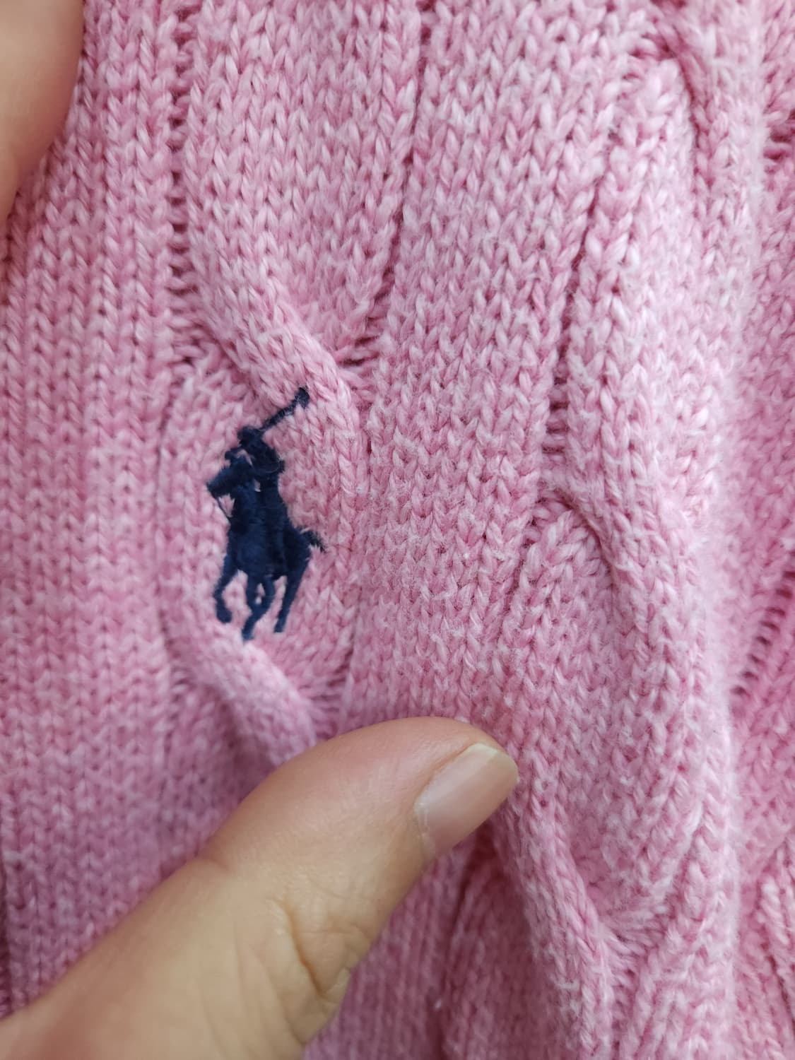 폴로 랄프로렌 핑크 꽈배기 코튼 니트

 상품이미지4