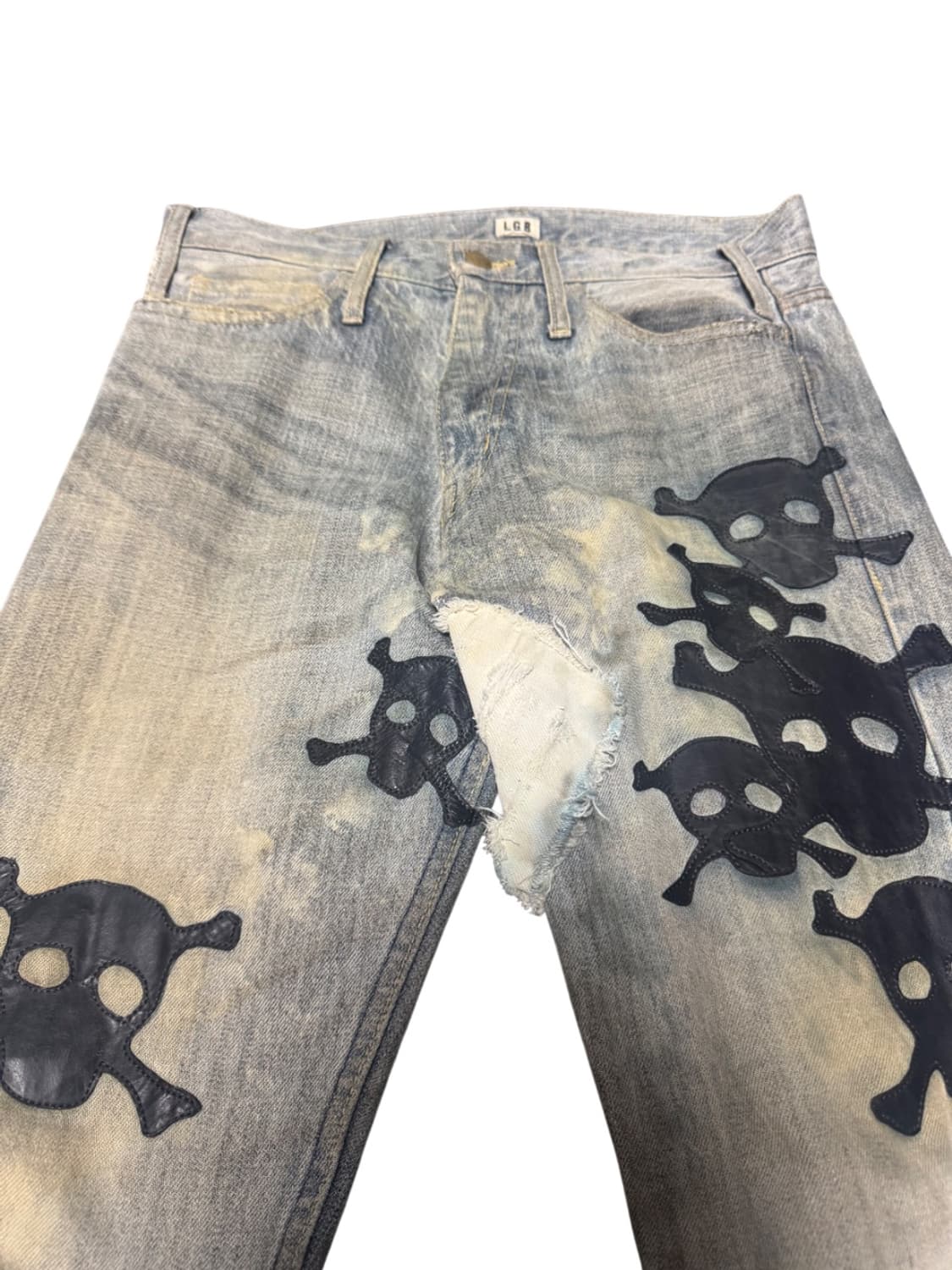 LGB Crazy Wolf Skull Patch Jeans 상품이미지3