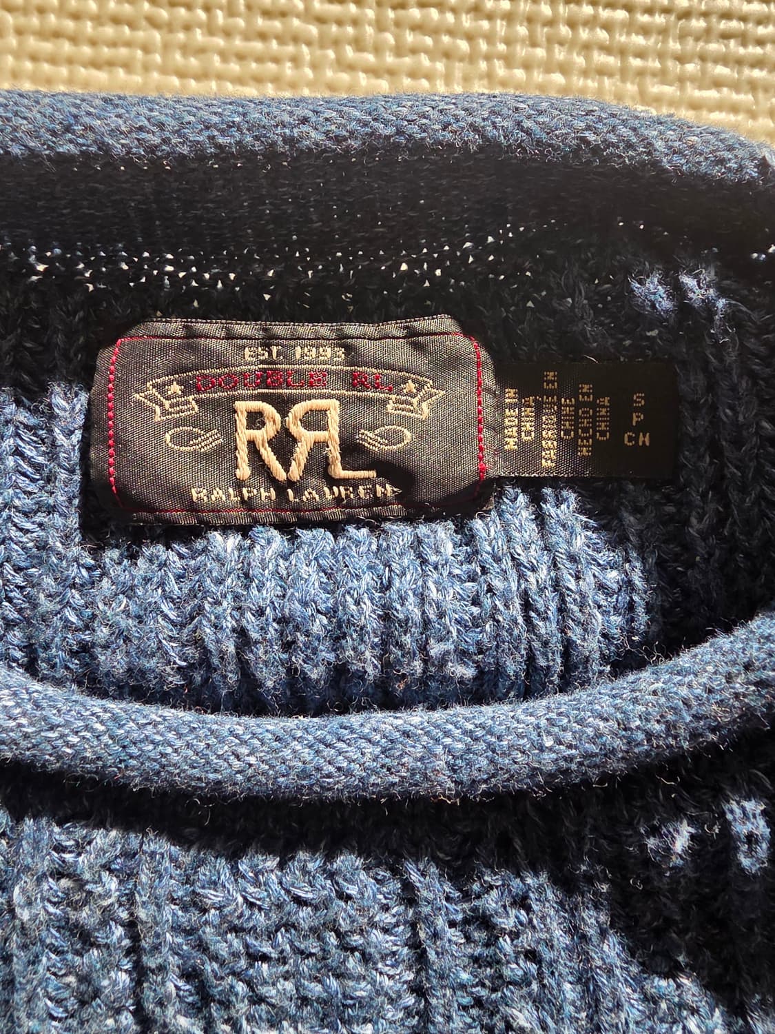 [S] RRL 코튼 린넨 롤넥 스웨터 네이비 컬러 상품이미지8