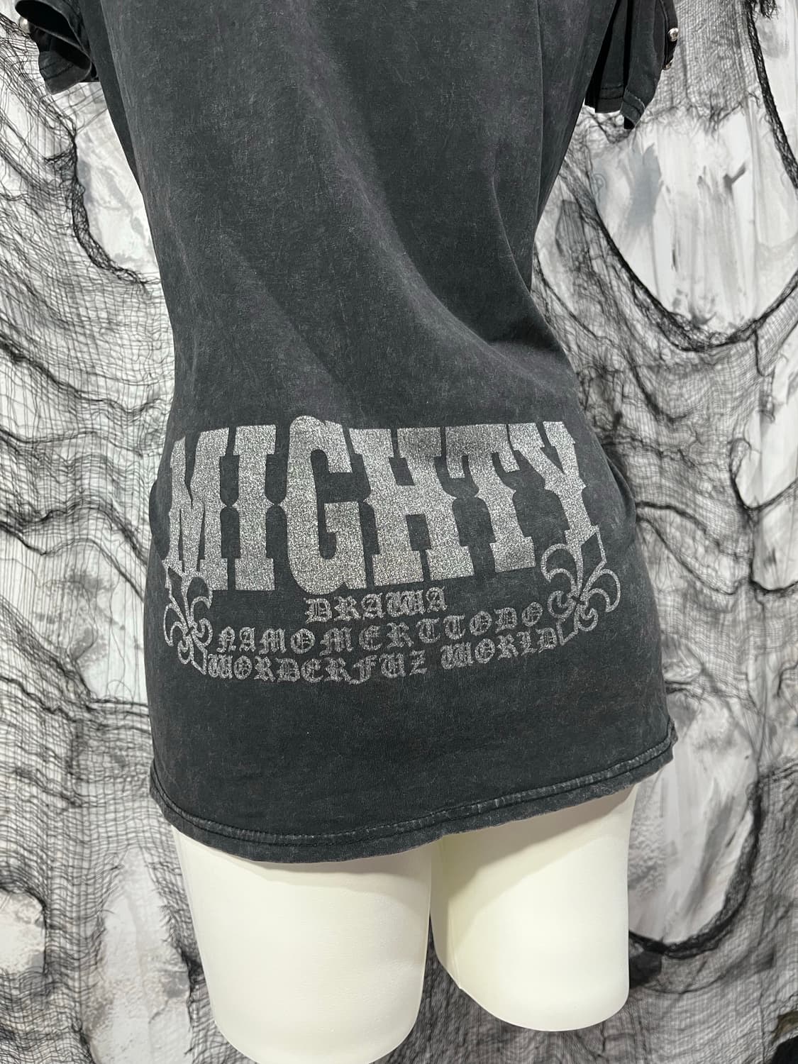 Gothic stud side slit mash washing top 상품이미지6