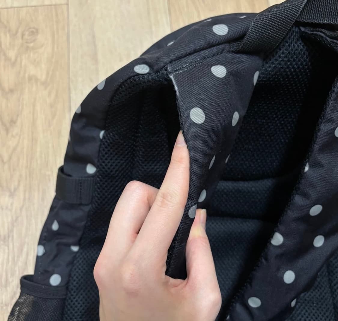 이스트보이 백팩 그레이 블랙 도트 배낭 가방 상품이미지3