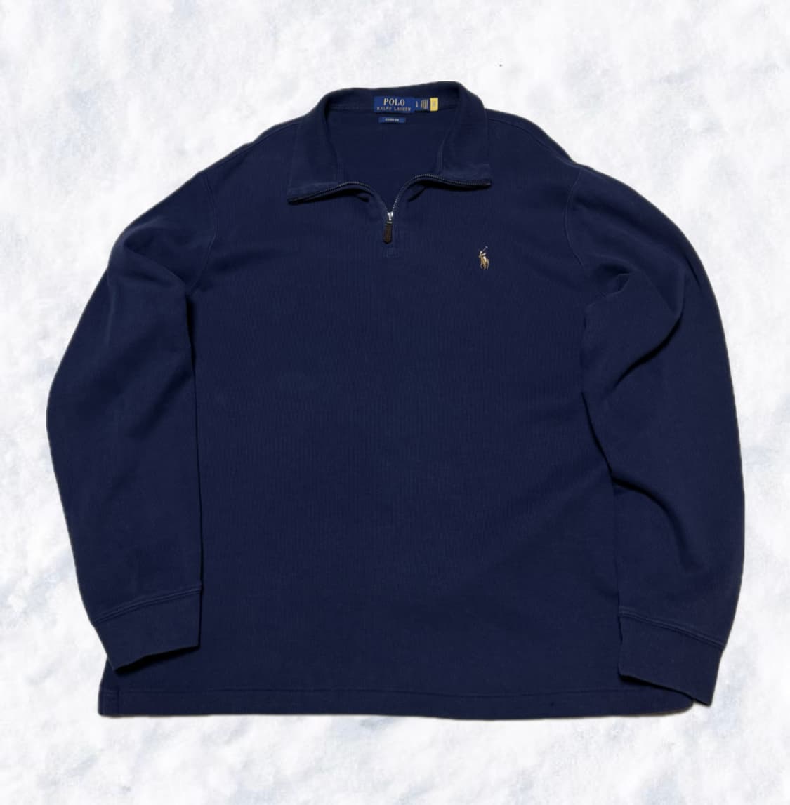 폴로 랄프로렌 네이비 반집업 니트 (QR) 상품이미지2