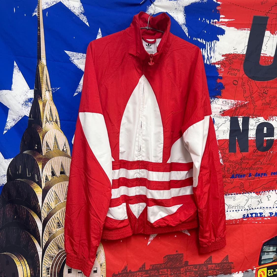 s급 아디다스 트레포일 오버핏 바람막이2XL110 상품이미지3