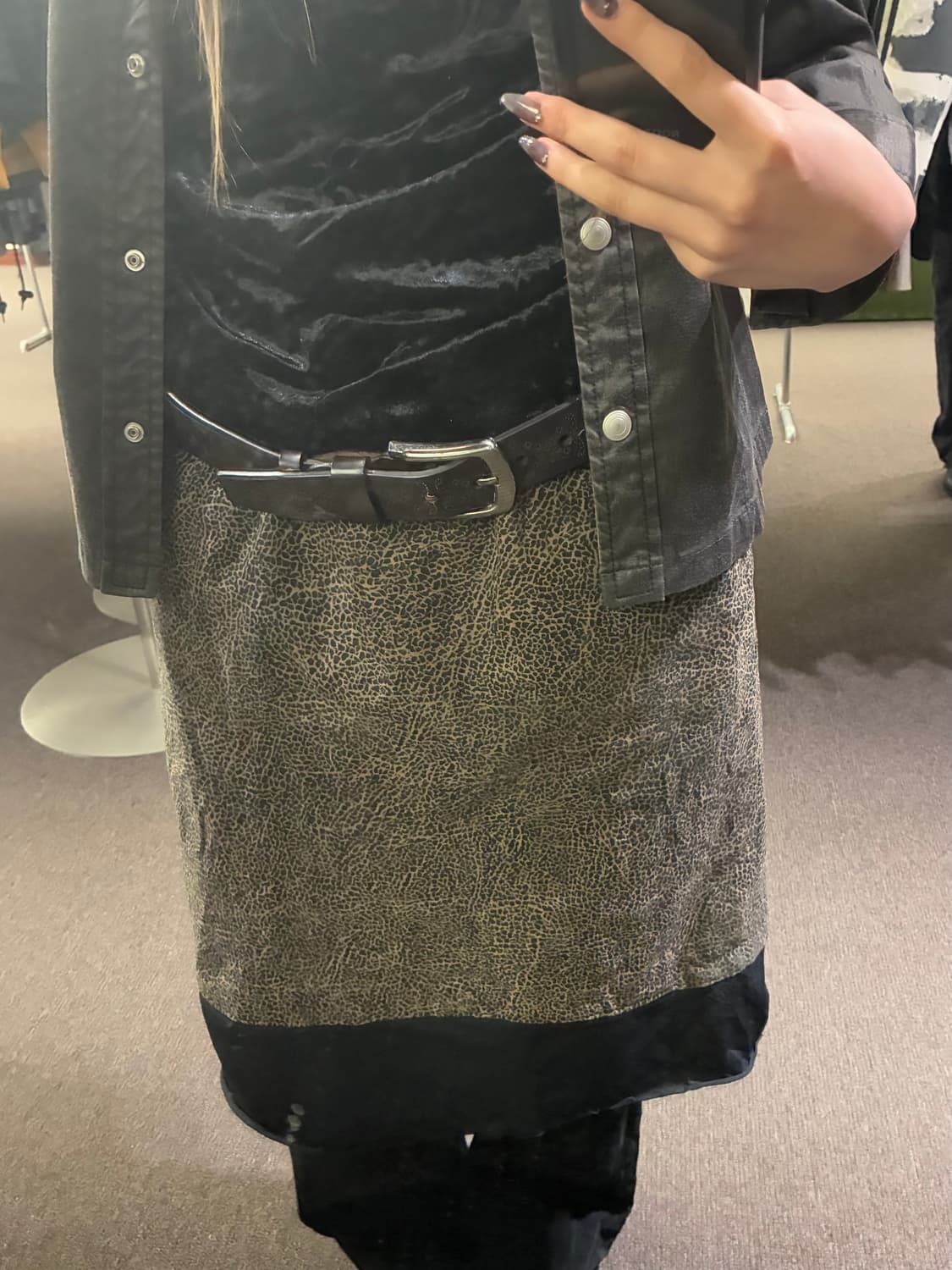 빈티지 웨스턴 펀칭 레더 벨트 상품이미지3