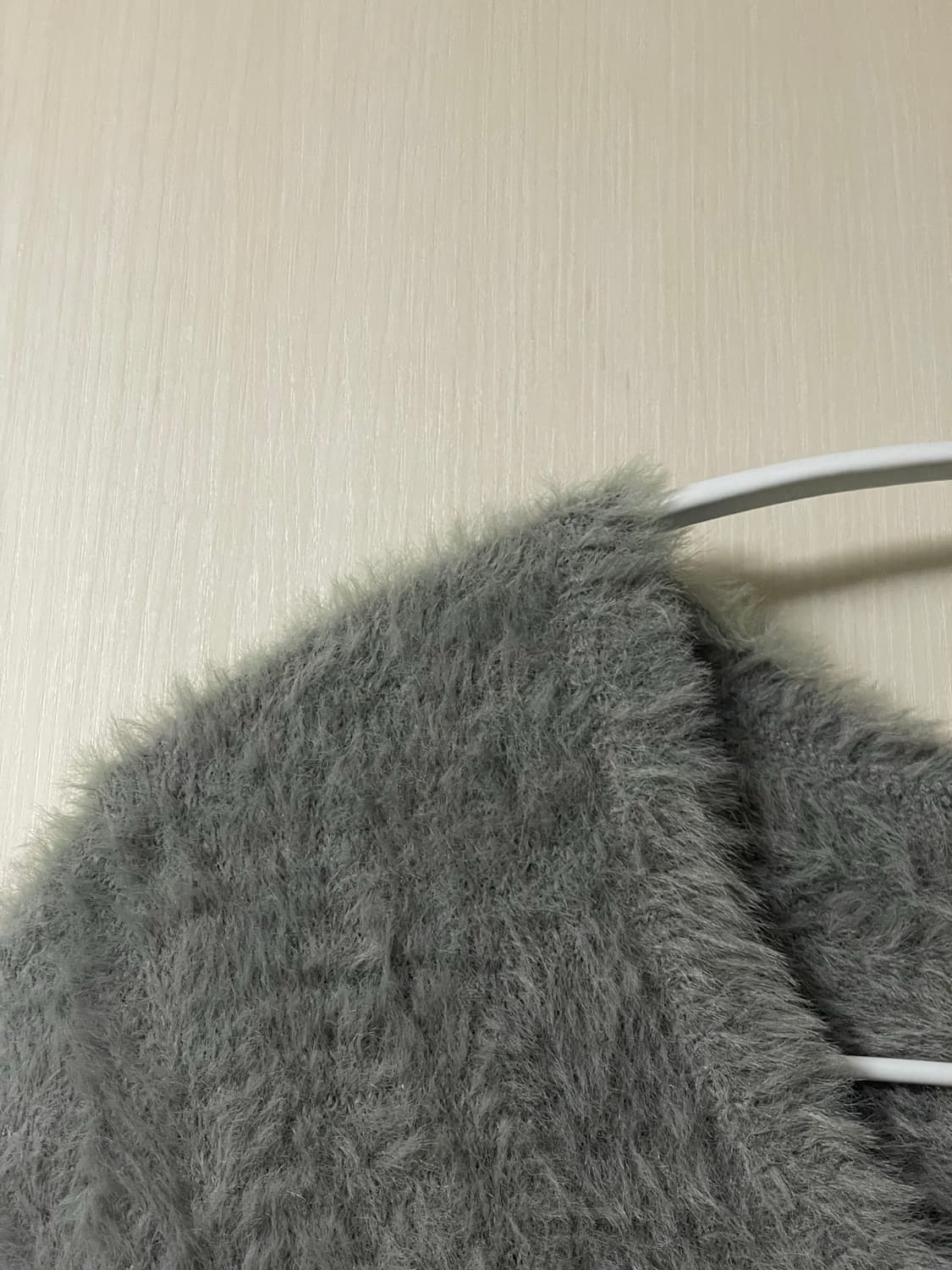 as"on 애즈온 회색 퍼 가디건 상품이미지7