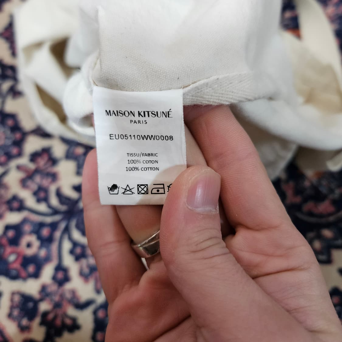 메종키츠네 폭스헤드 토트백 에크루 Free  상품이미지8