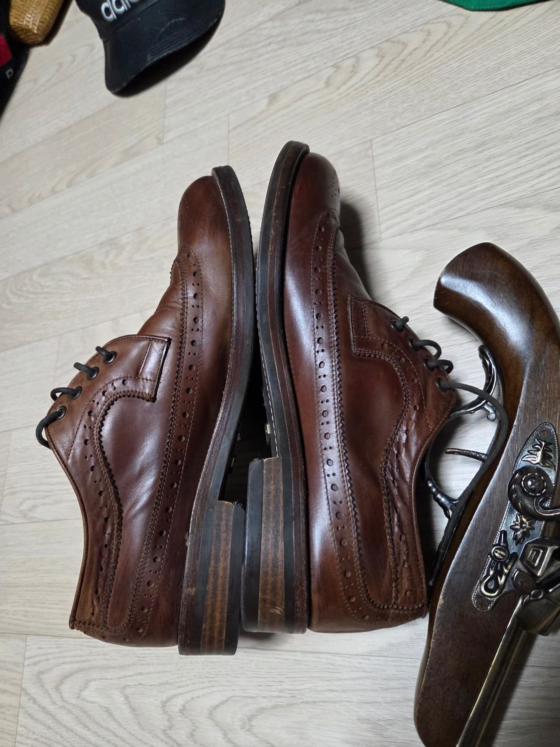 EIRENE 윙팁 구두 더비 로퍼 수트 브라운  상품이미지5