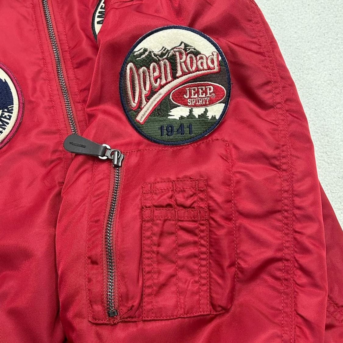 지프 스피릿 레드 MA-1 항공 점퍼 S 상품이미지4
