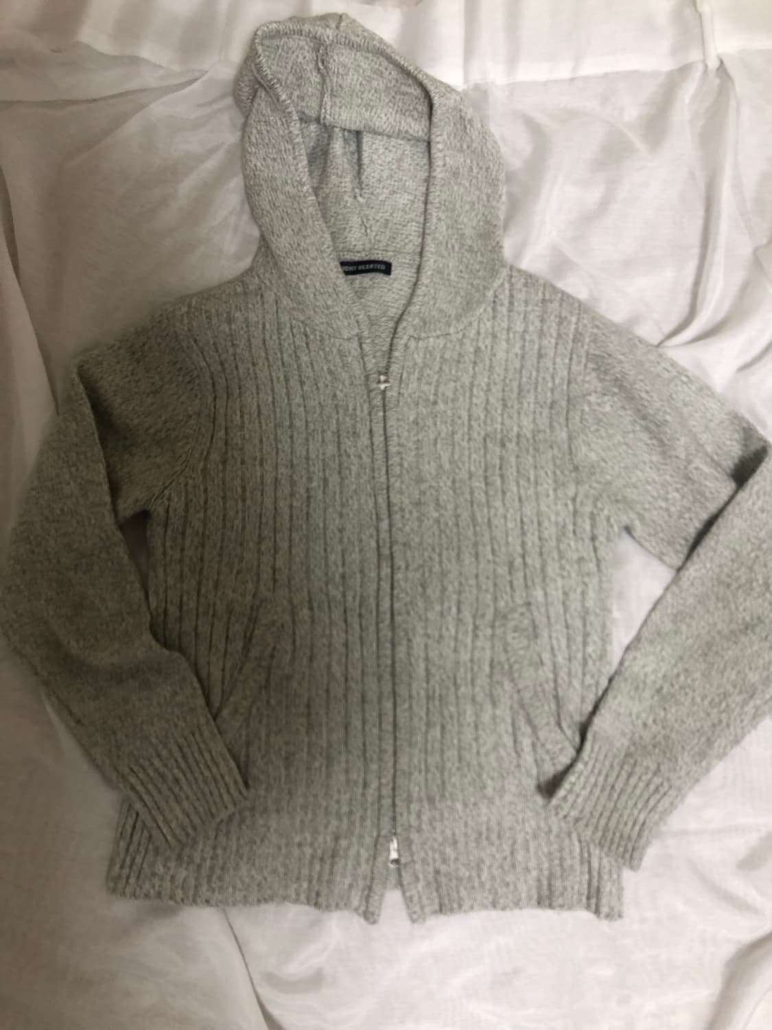 투웨이 니트 후드집업 일본 빈티지 상품이미지3