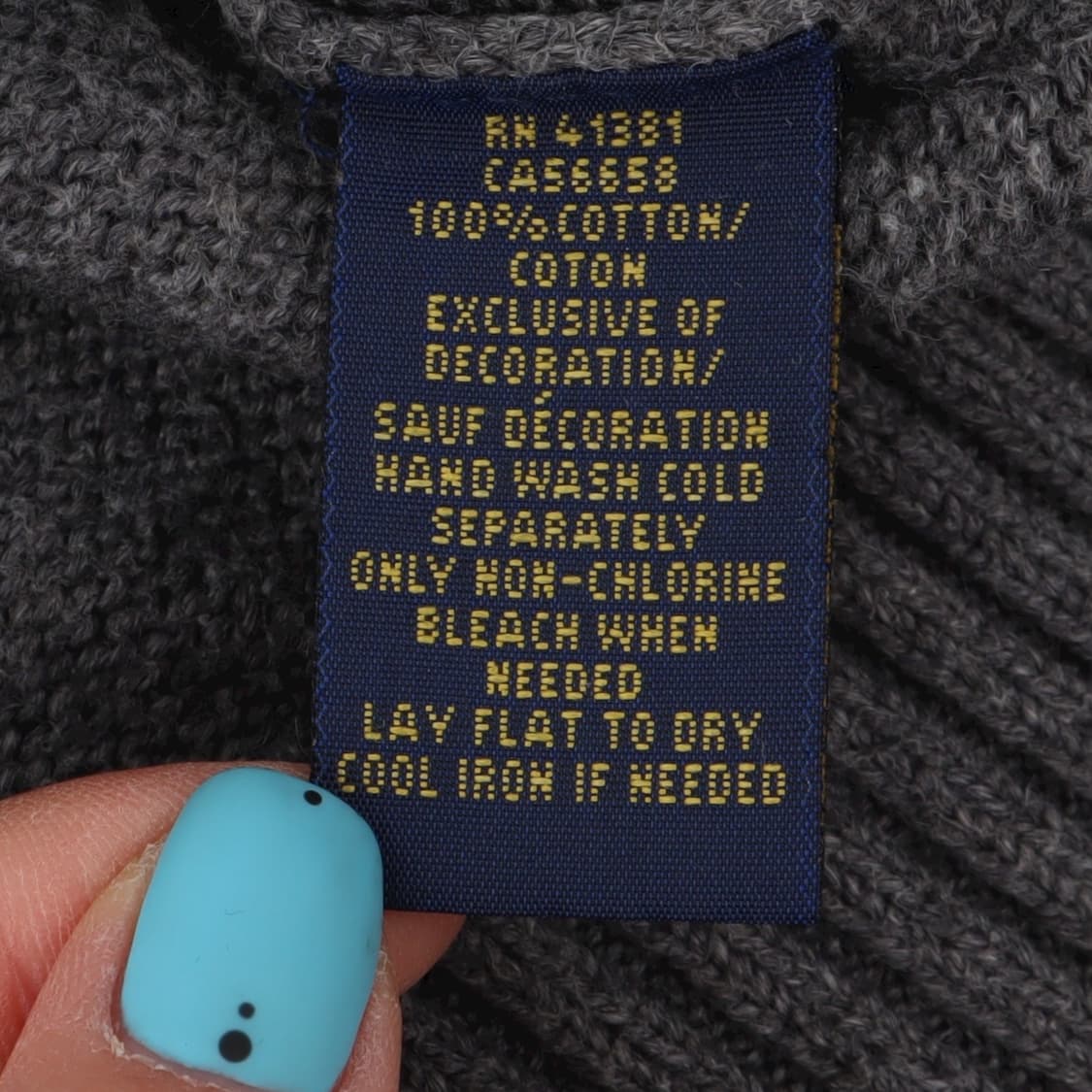 폴로 랄프로렌 챠콜그레이 버튼업 니트 스웨터 상품이미지9