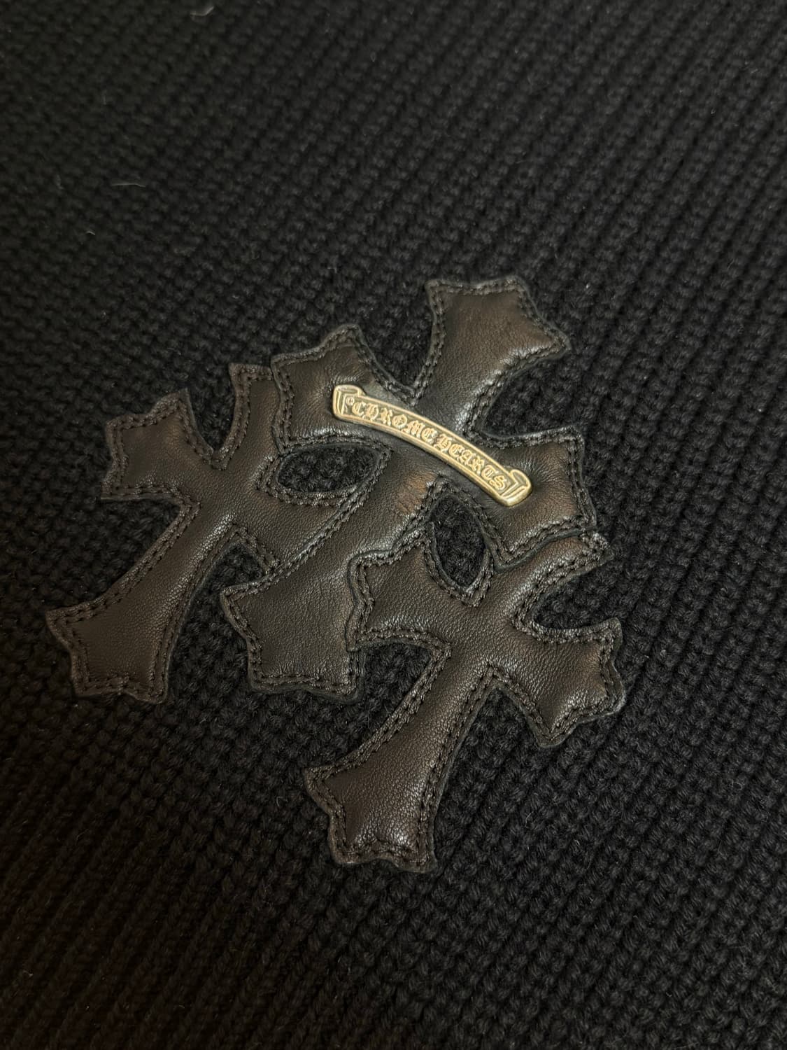 캐시미어 트리플크로스패치 하프집업 니트 크롬하츠 상품이미지3