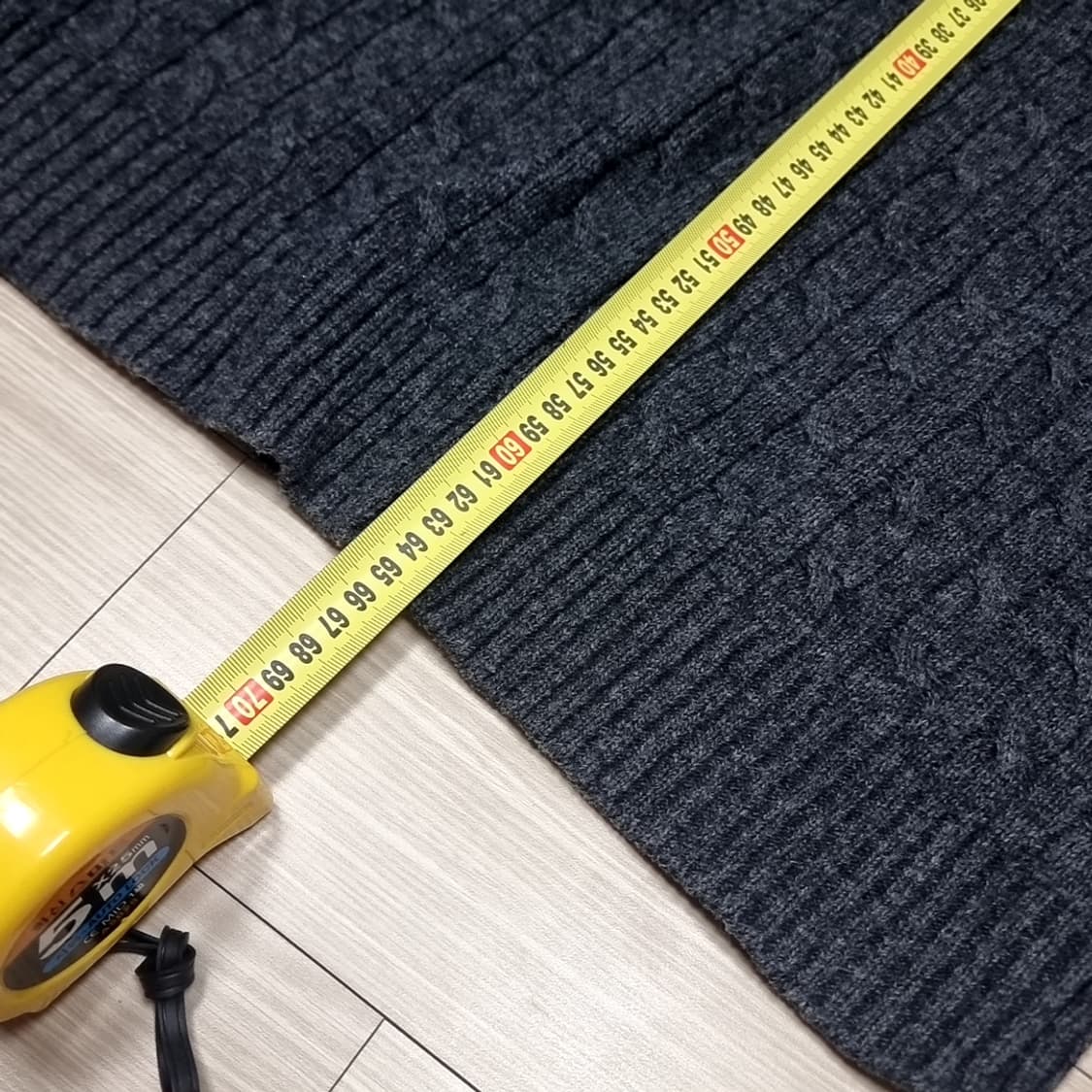 빈티지 헨리넥 케이블 니트 블랙(105) 상품이미지6