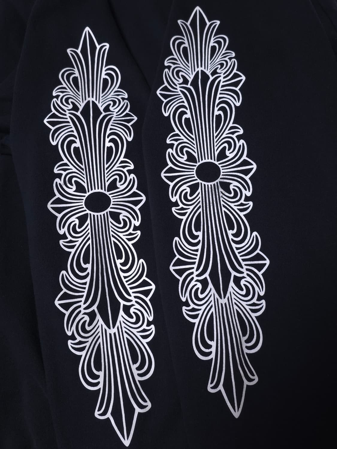 [XXL] 크롬하츠 홀스슈 플로랄 퍽유 후드 블랙 상품이미지4