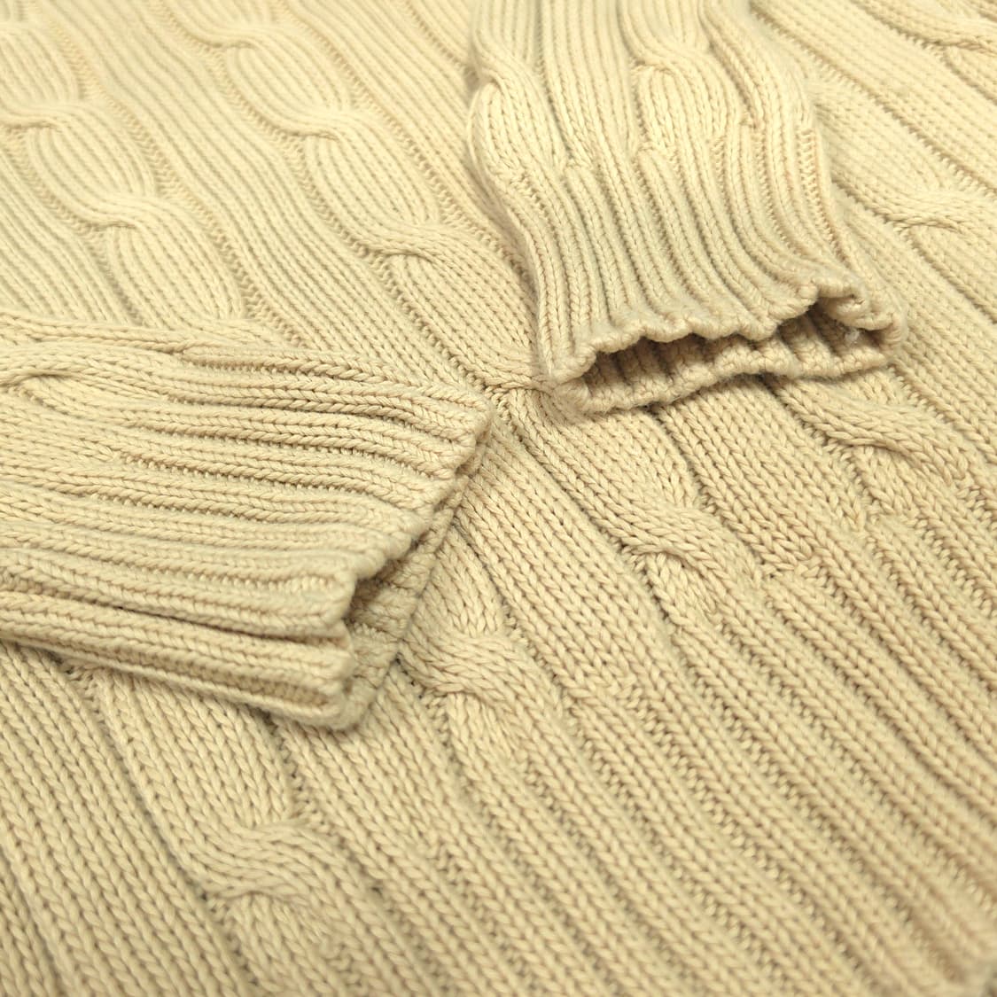 [S] 폴로 오트베이지 피마코튼 케이블 니트 상품이미지6