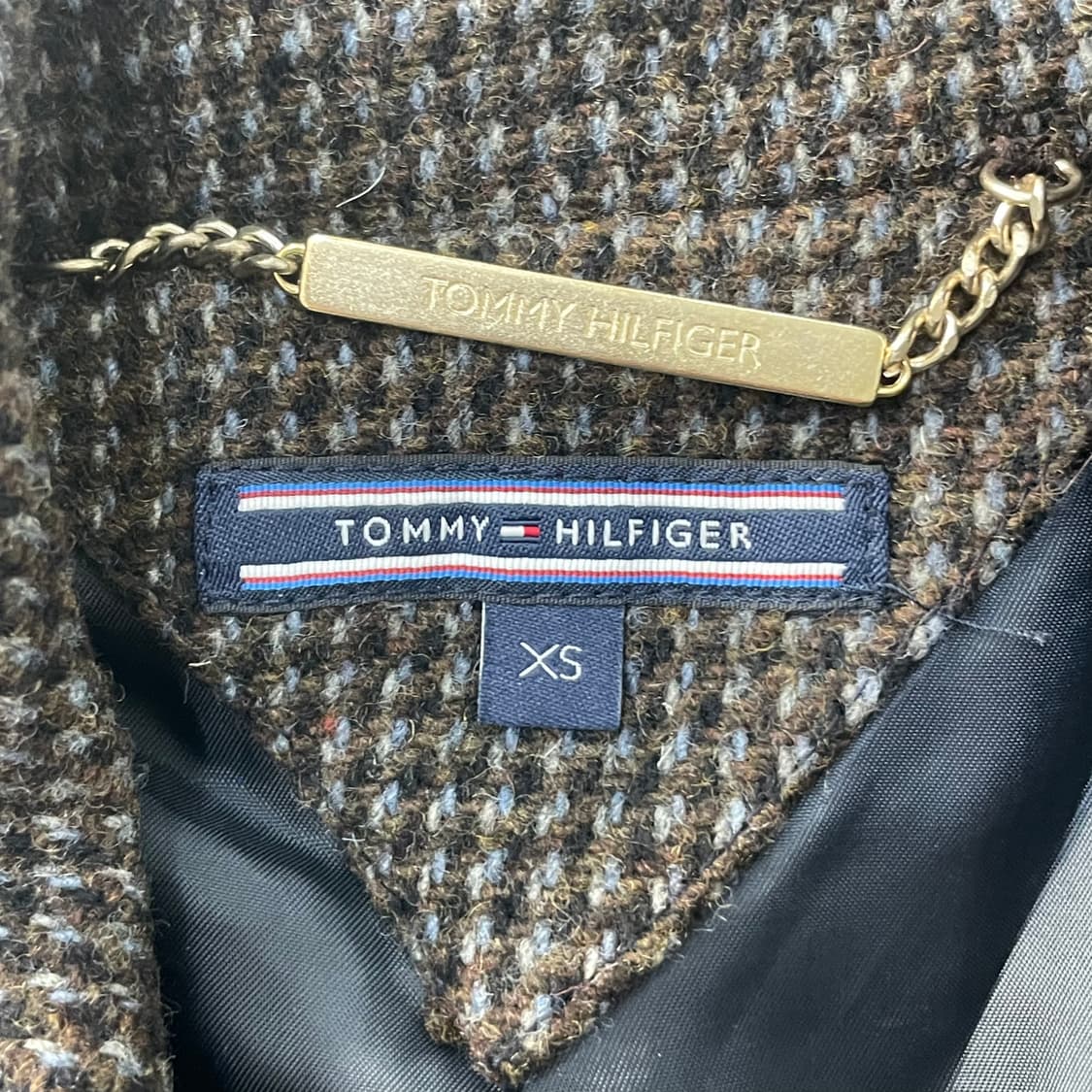 XS 타미힐피거 체크 더블 롱 코트 0304S1 상품이미지2