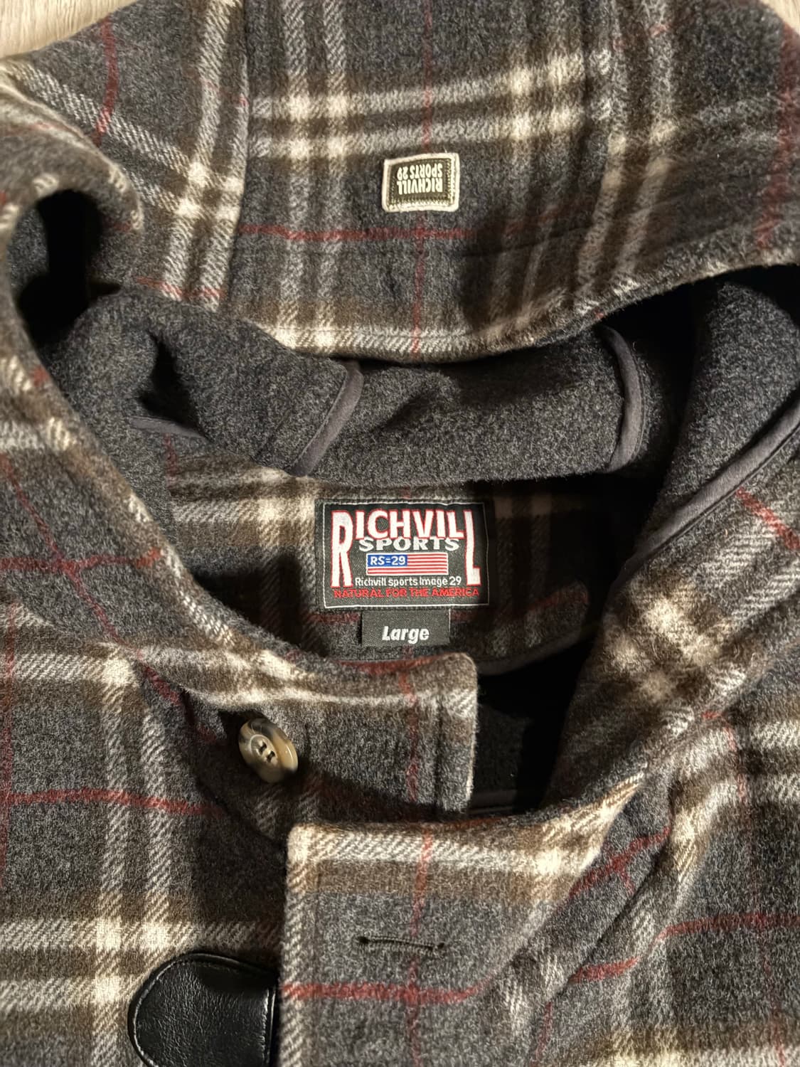 체크무늬 떡볶이코트 상품이미지2