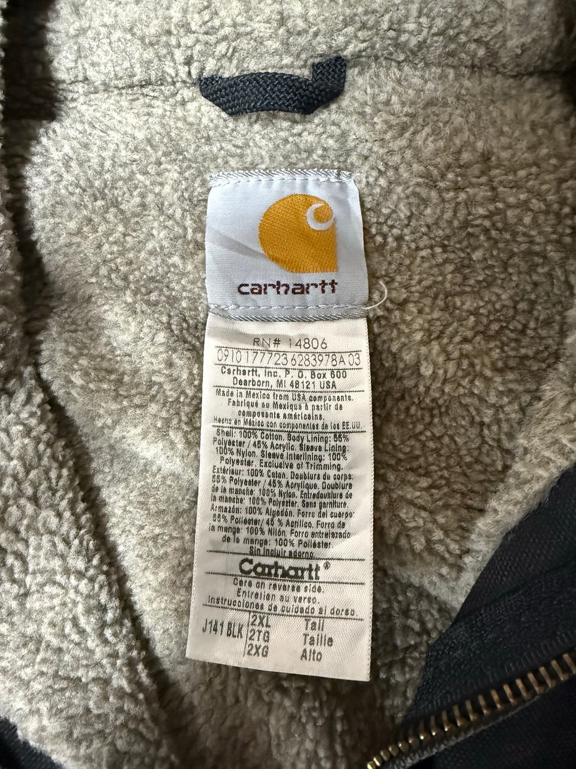 칼하트 j141 시에라 디트로이트 자켓 BLK 2xl 상품이미지4