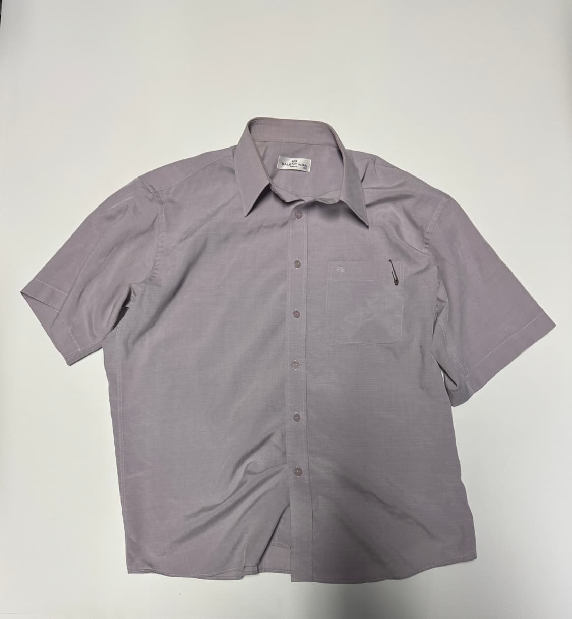 정품!! 발렌시아가 90s 연보라 반팔 셔츠 L 연보라 상품이미지1