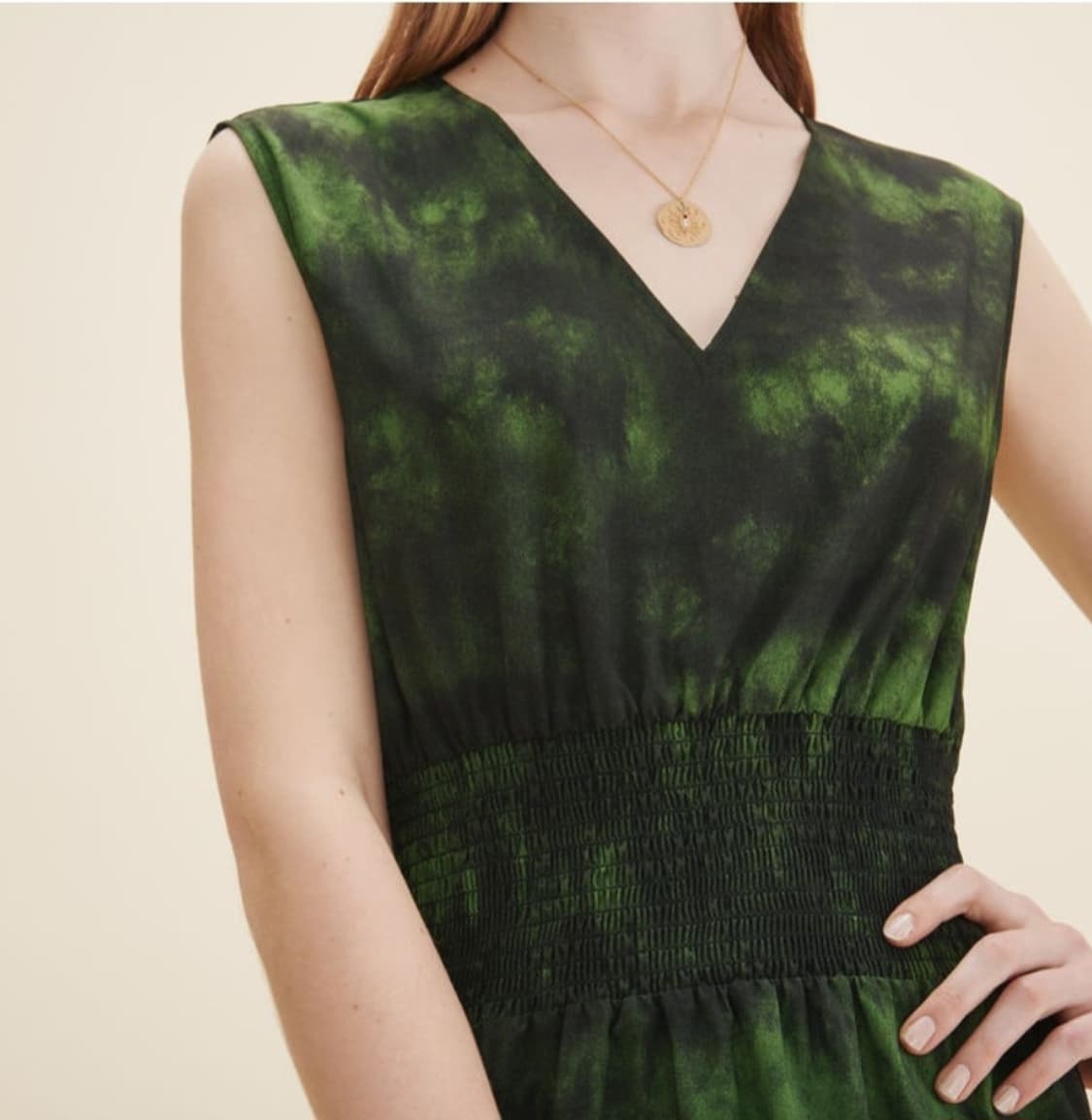 마쥬 실크블렌드 스모킹밴드 맥시롱원피스 1사이즈 상품이미지5