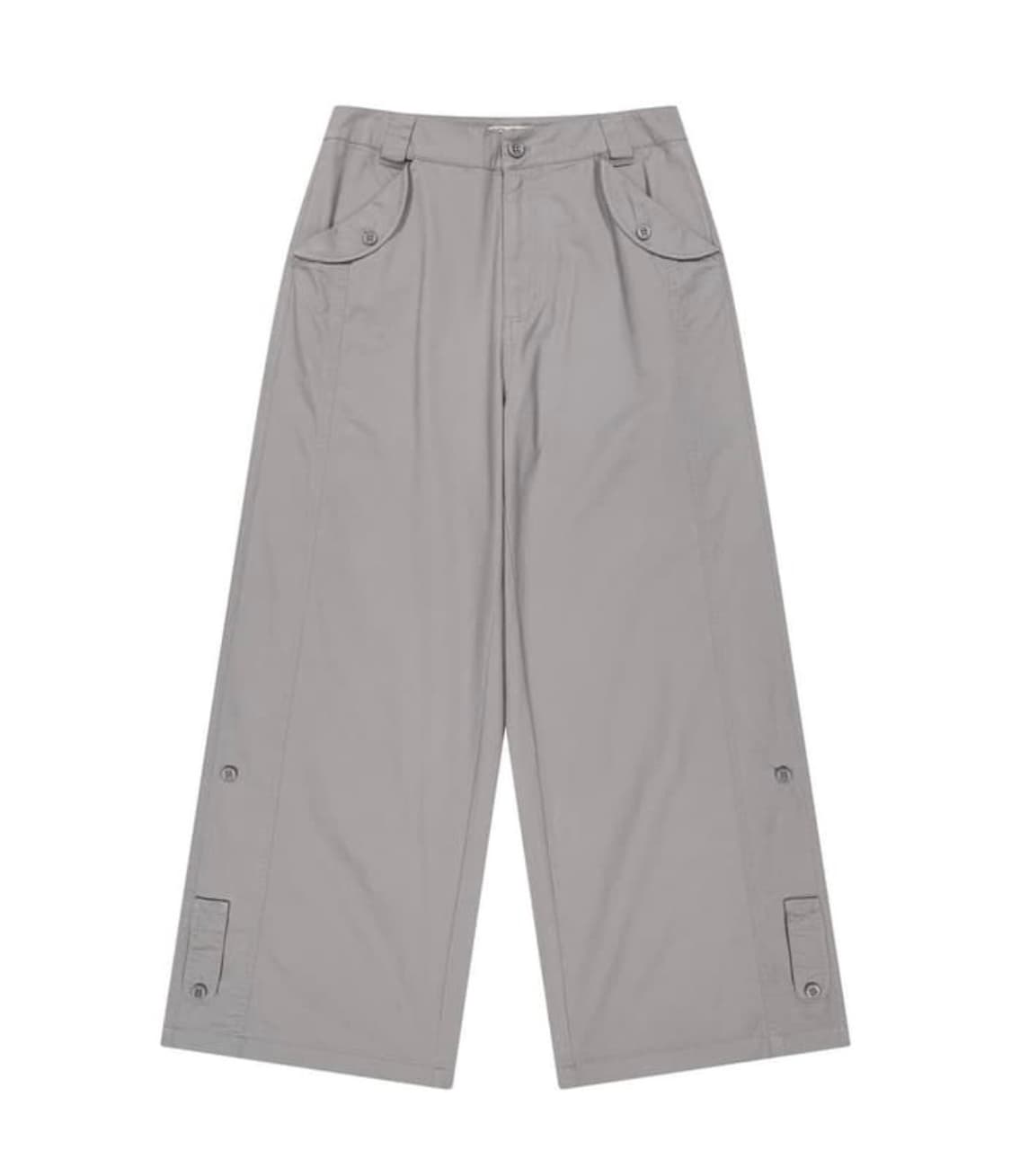 코이세이오 워시드 버튼 탭 팬츠 그레이 상품이미지1