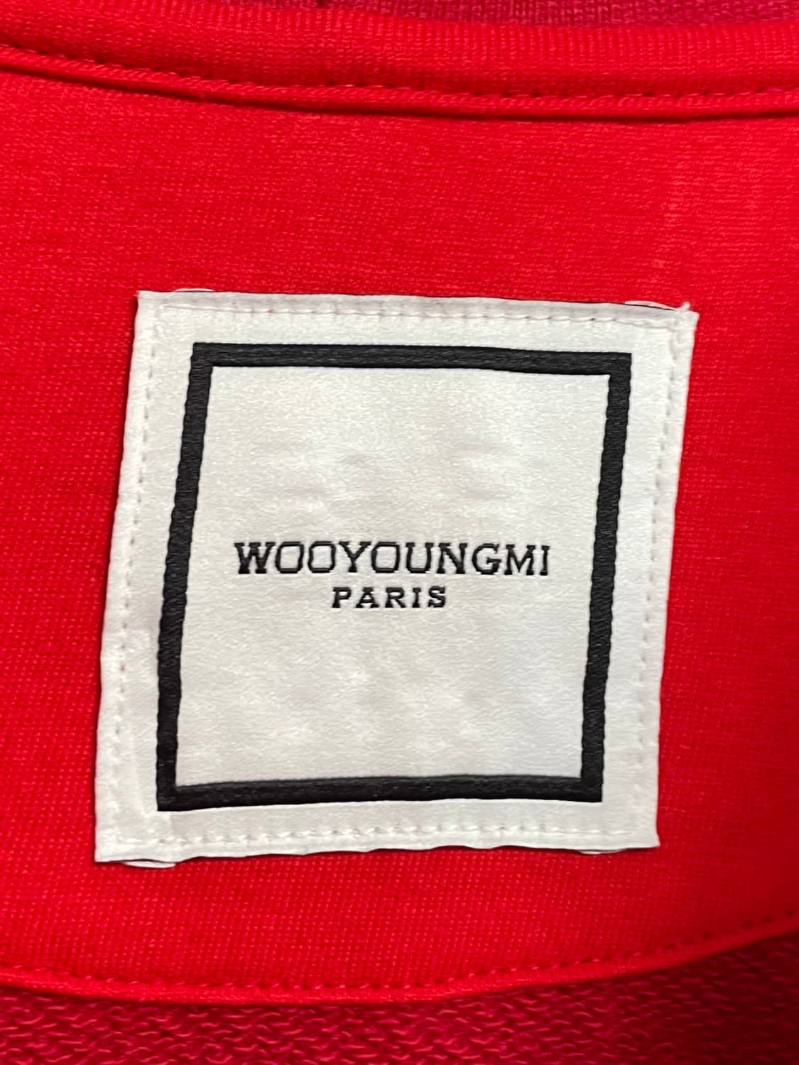 우영미 빅로고 레드 후드티 (on.187) 상품이미지5