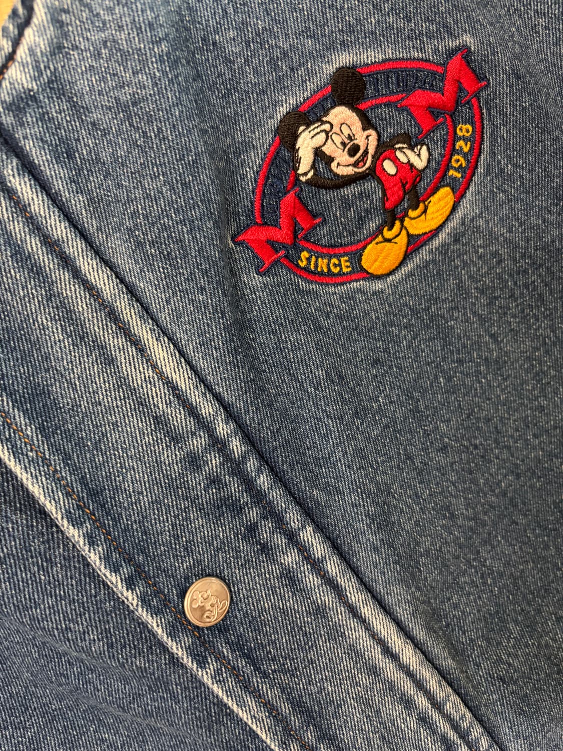 디즈니_미키마우스 데님 야구 점퍼 빈티지 상품이미지4