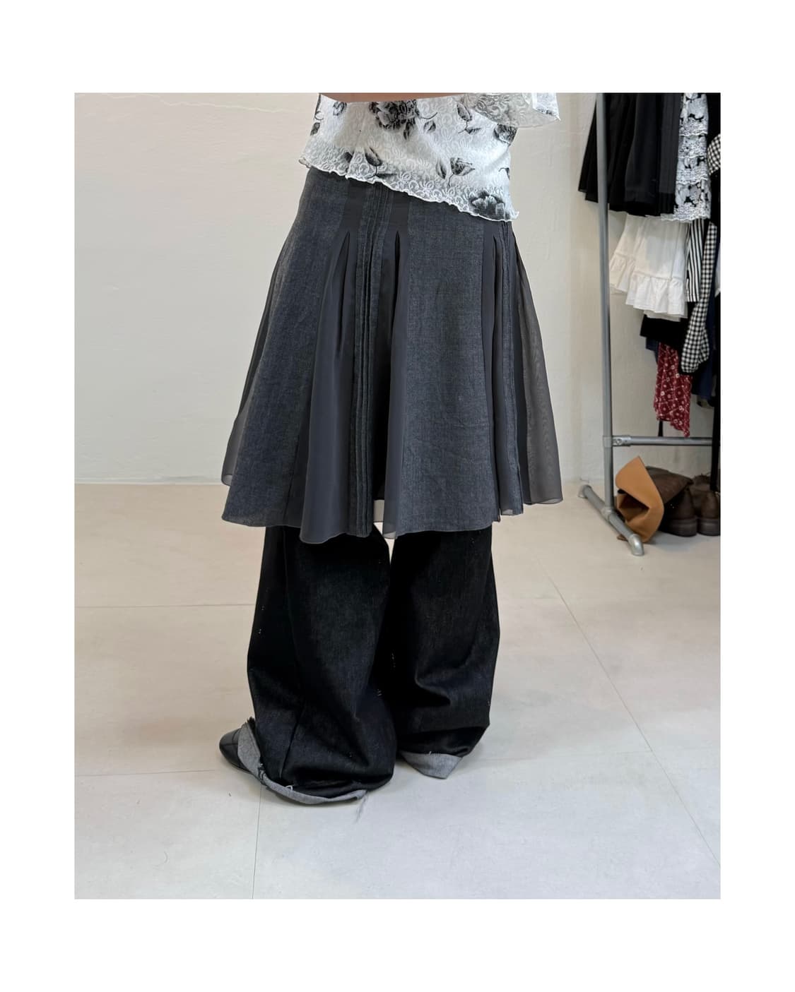 빈티지 미디 스커트 상품이미지2