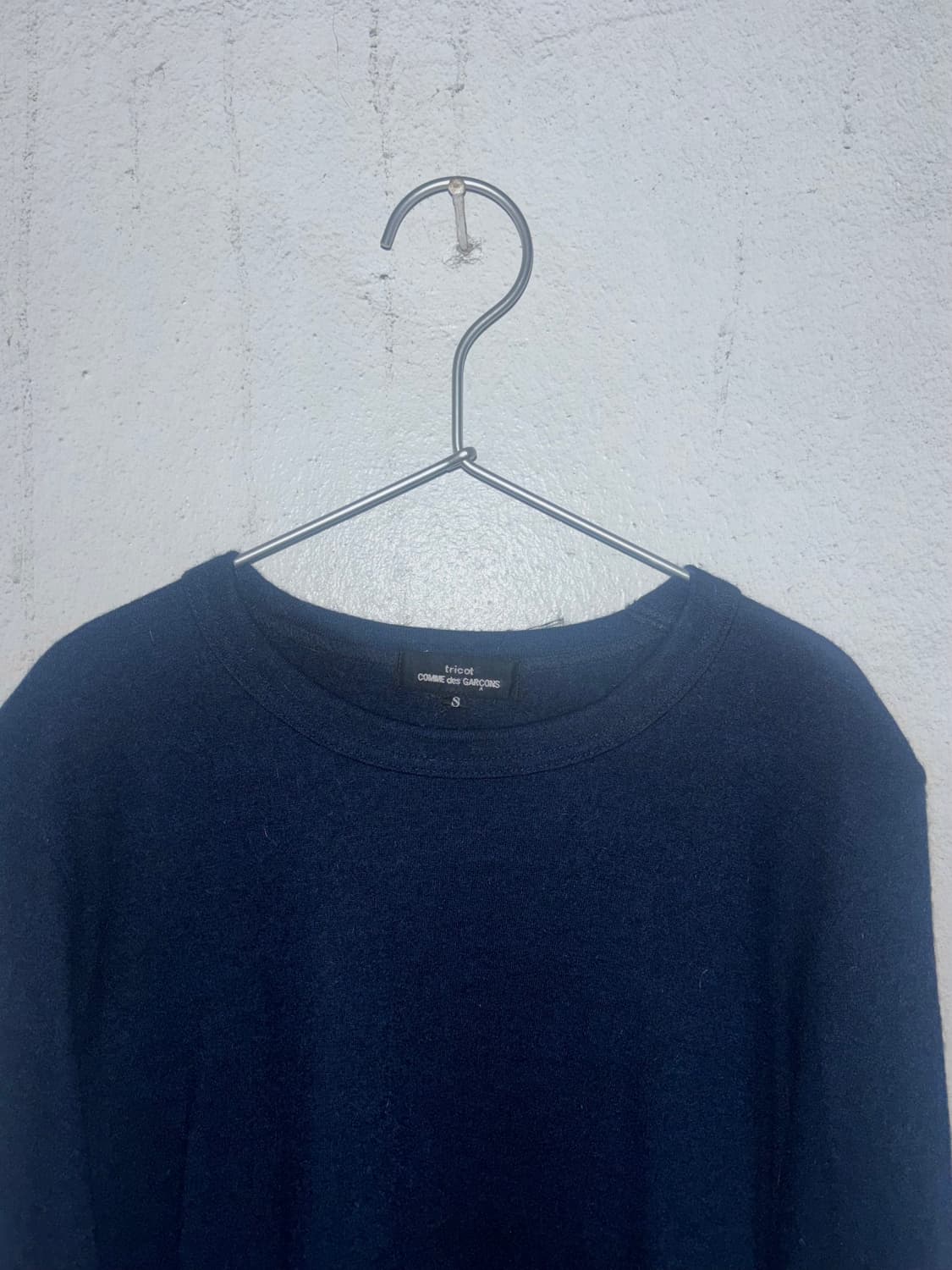 꼼데가르송 트리콧 네이비 니트 티셔츠 상품이미지1
