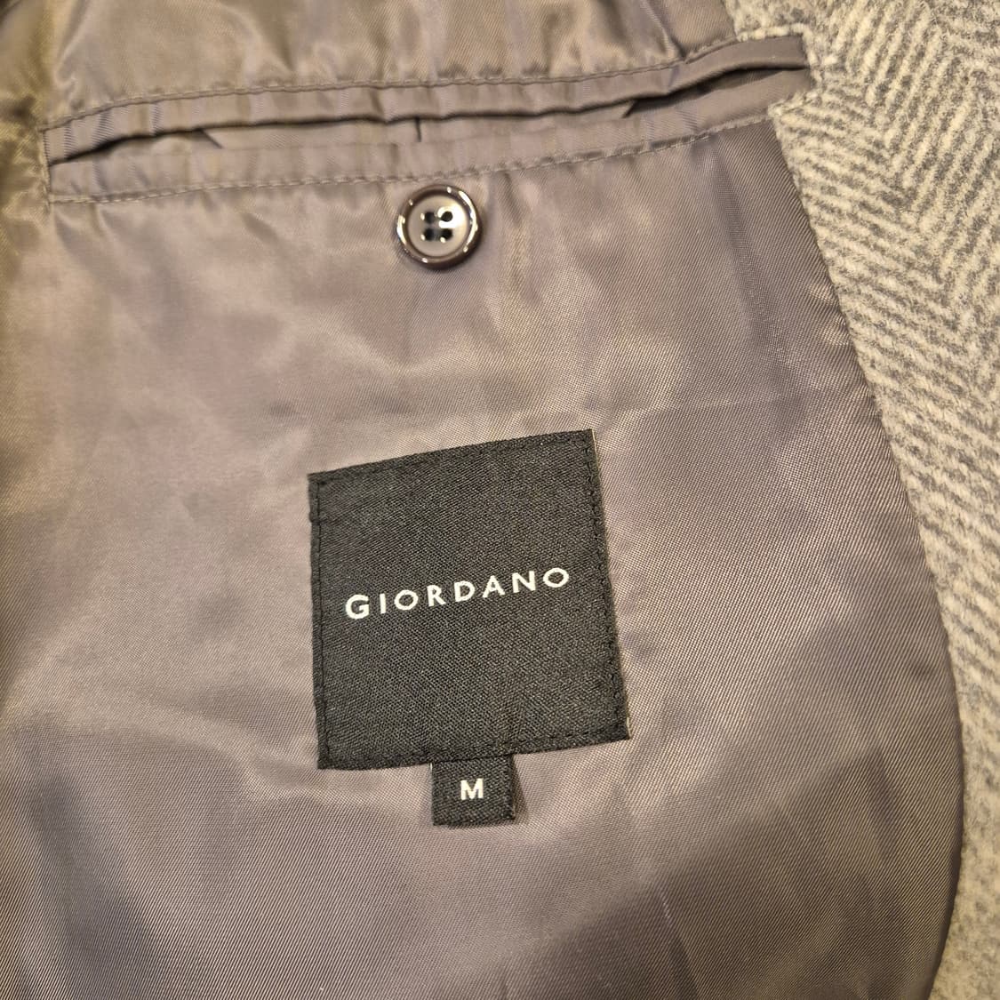 M 헤링본패턴 싱글롱코트  상품이미지3