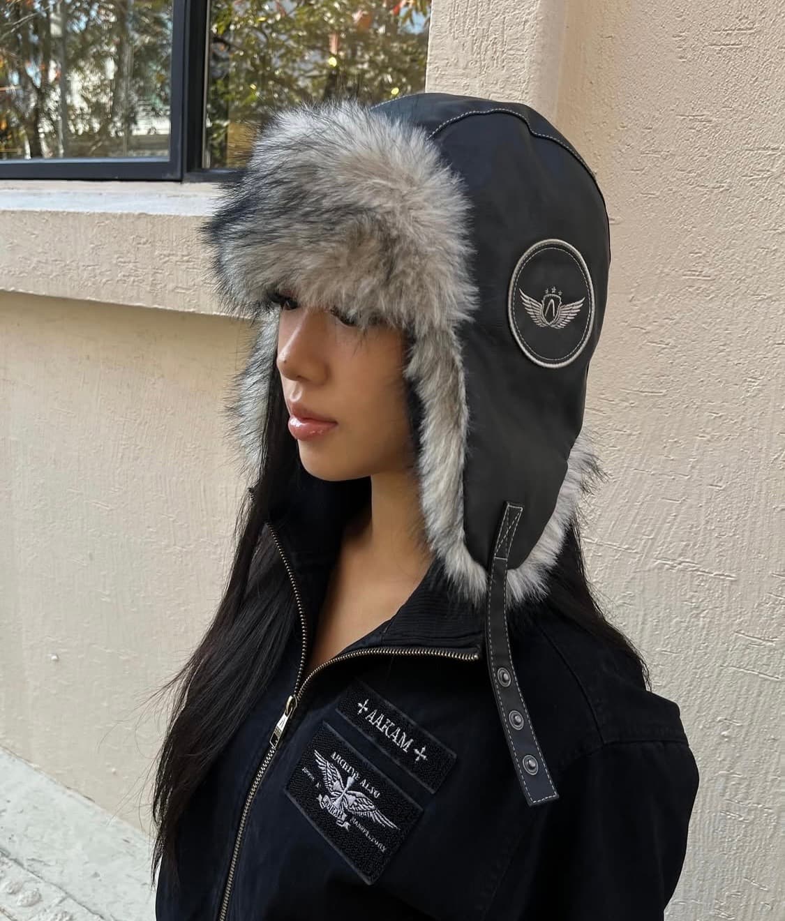 아캄 바이커 레더 이어플랩 모자 상품이미지2