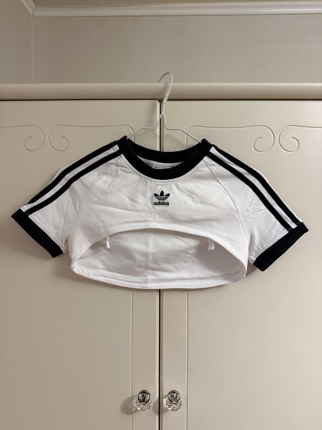 Adidas 아디다스 반팔 올웨이즈 투 인 원 3S 크롭 티셔츠  상품이미지4