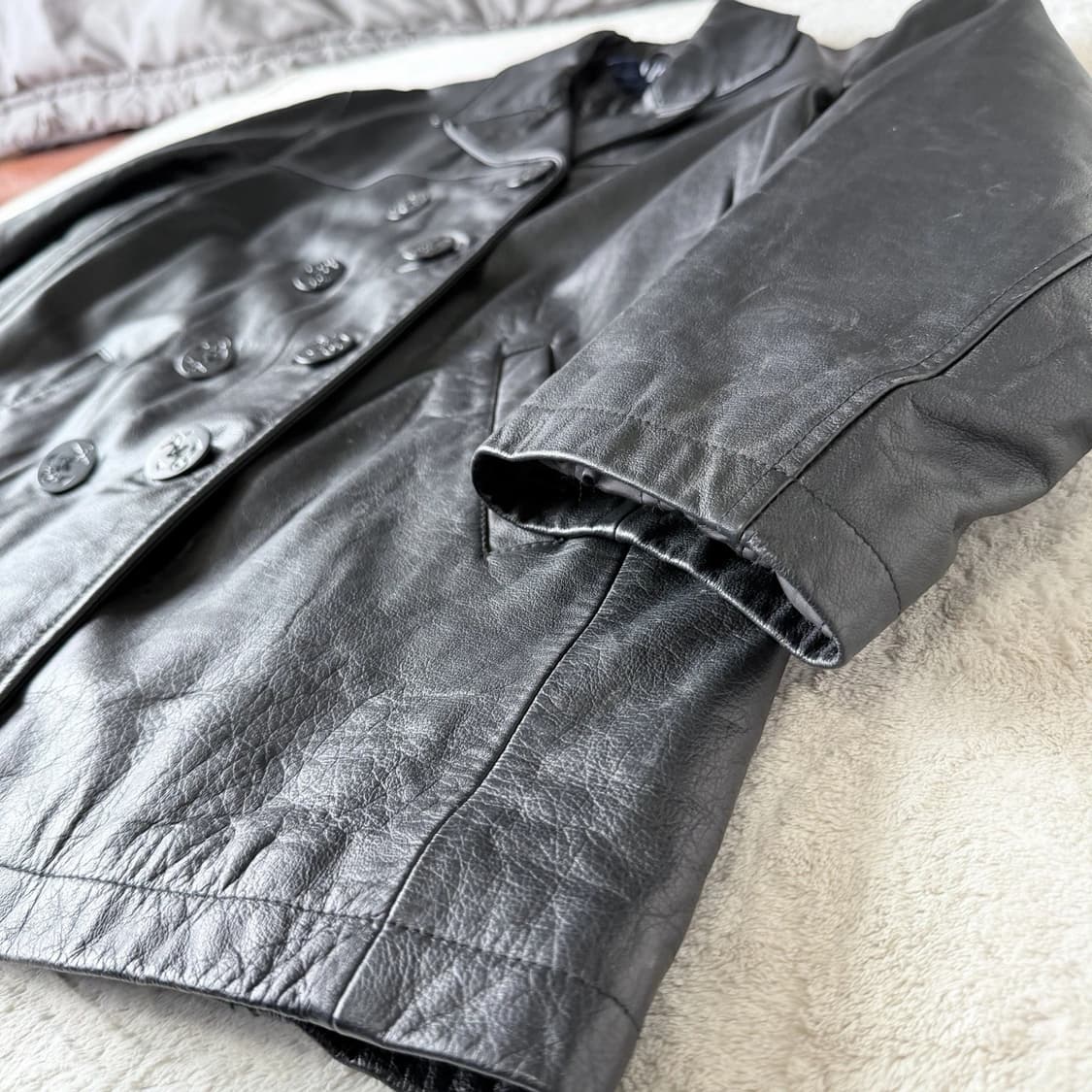 올드 갭 빈티지 레더 피코트 상품이미지7