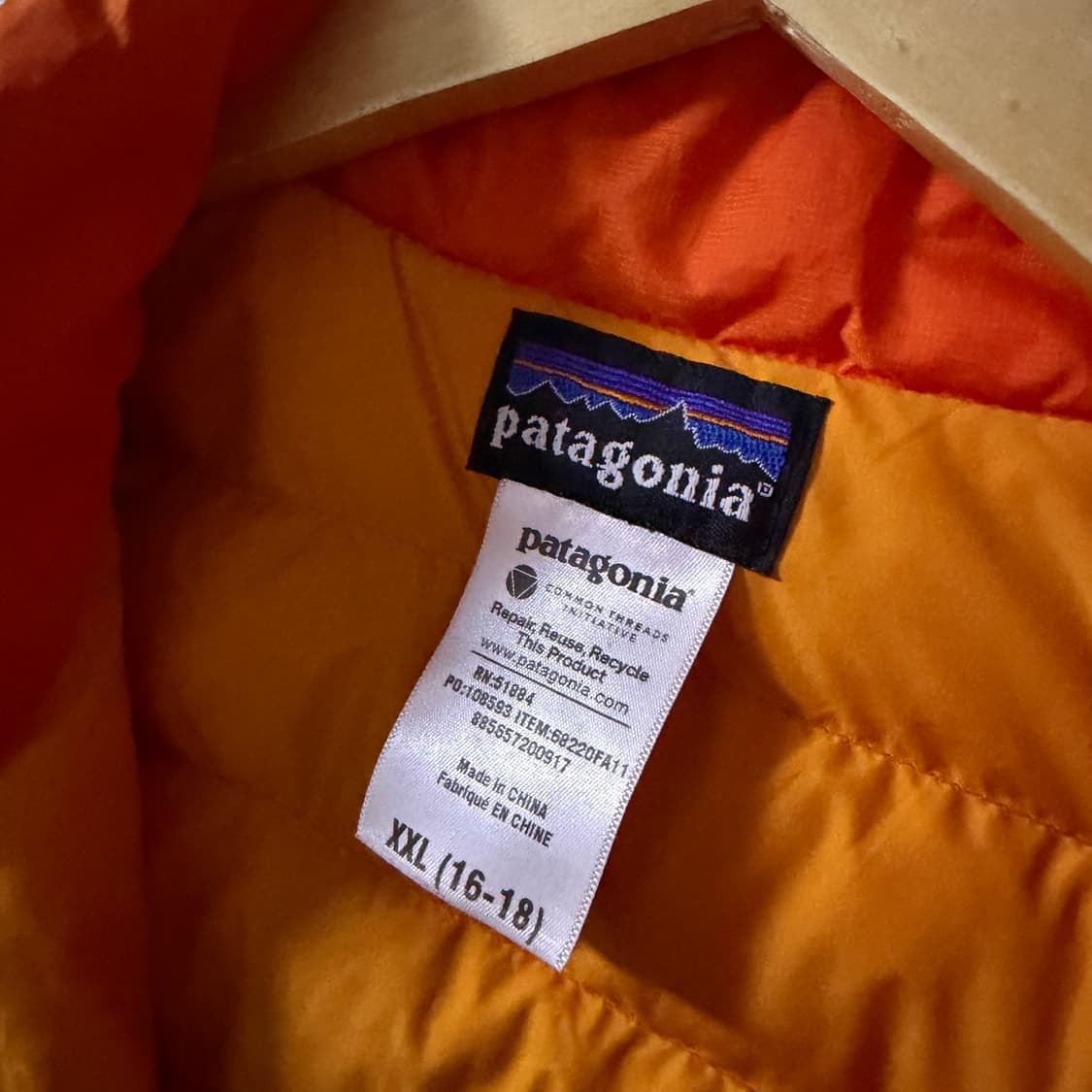 파타고니아 주니어 패딩 베스트 XXL (여성 77, 남성 90-95정도) 상품이미지6