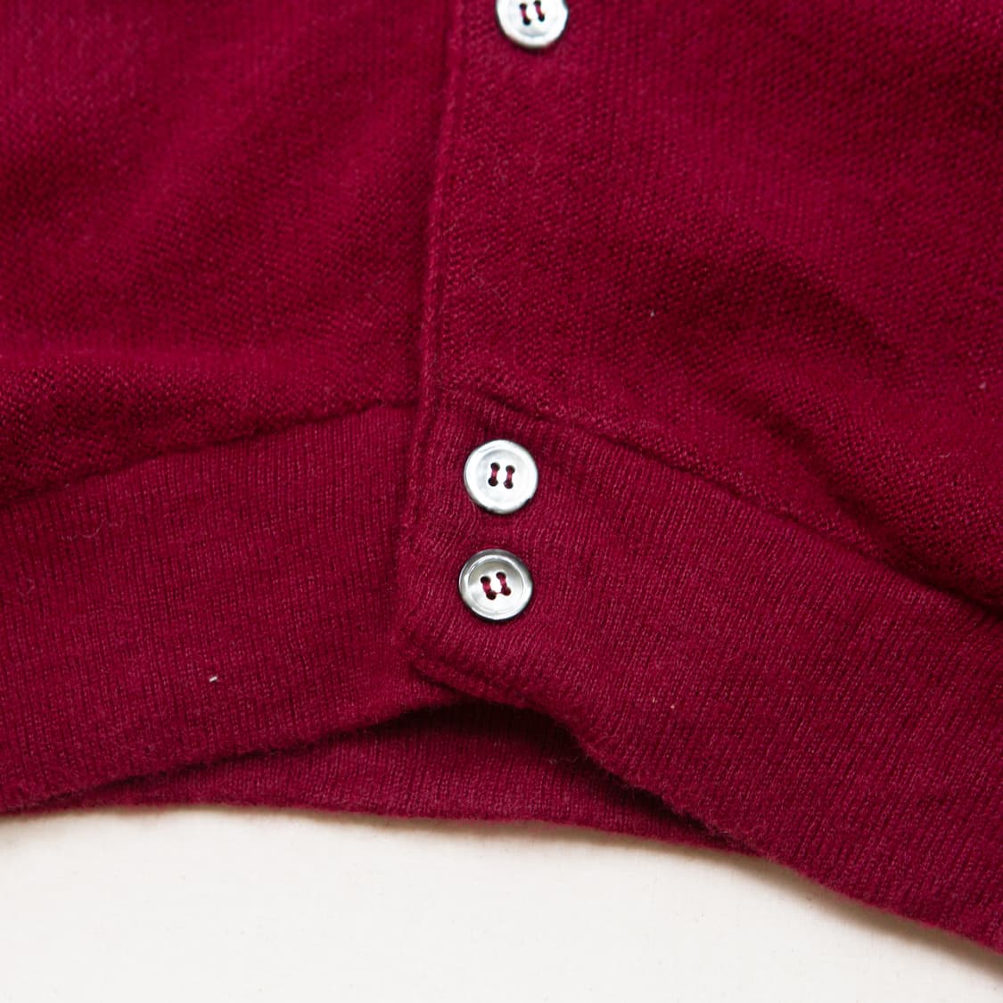 80s IZOD 라코스테 아크릴 가디건 버건디 상품이미지4