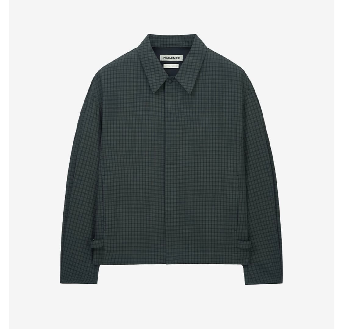 인사일런스 컴팩트 크롭 자켓 DARK MOSS CHECK L사이즈 상품이미지2