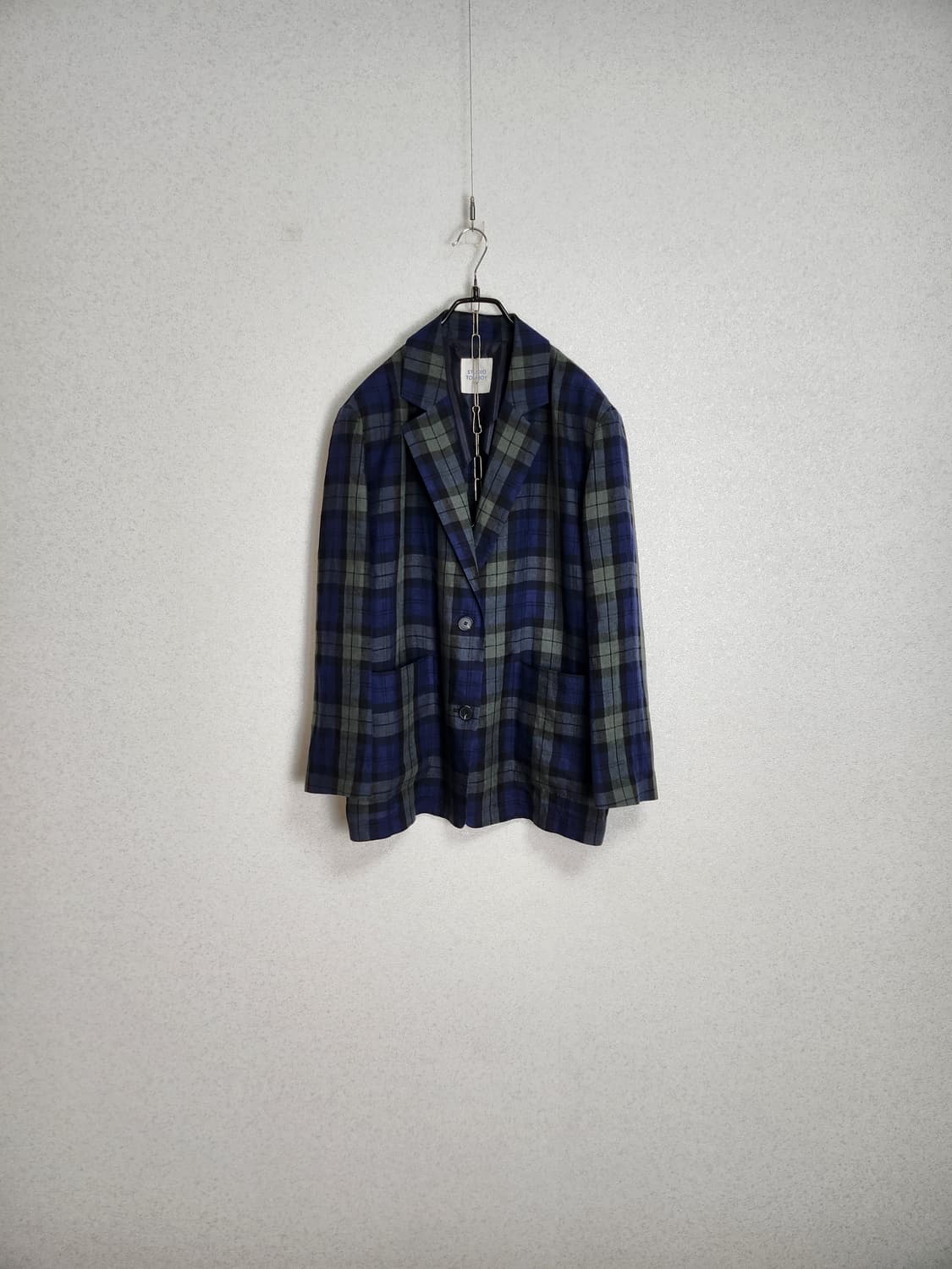 스튜디오톰보이 체크 린넨100% 자켓55 66  상품이미지2