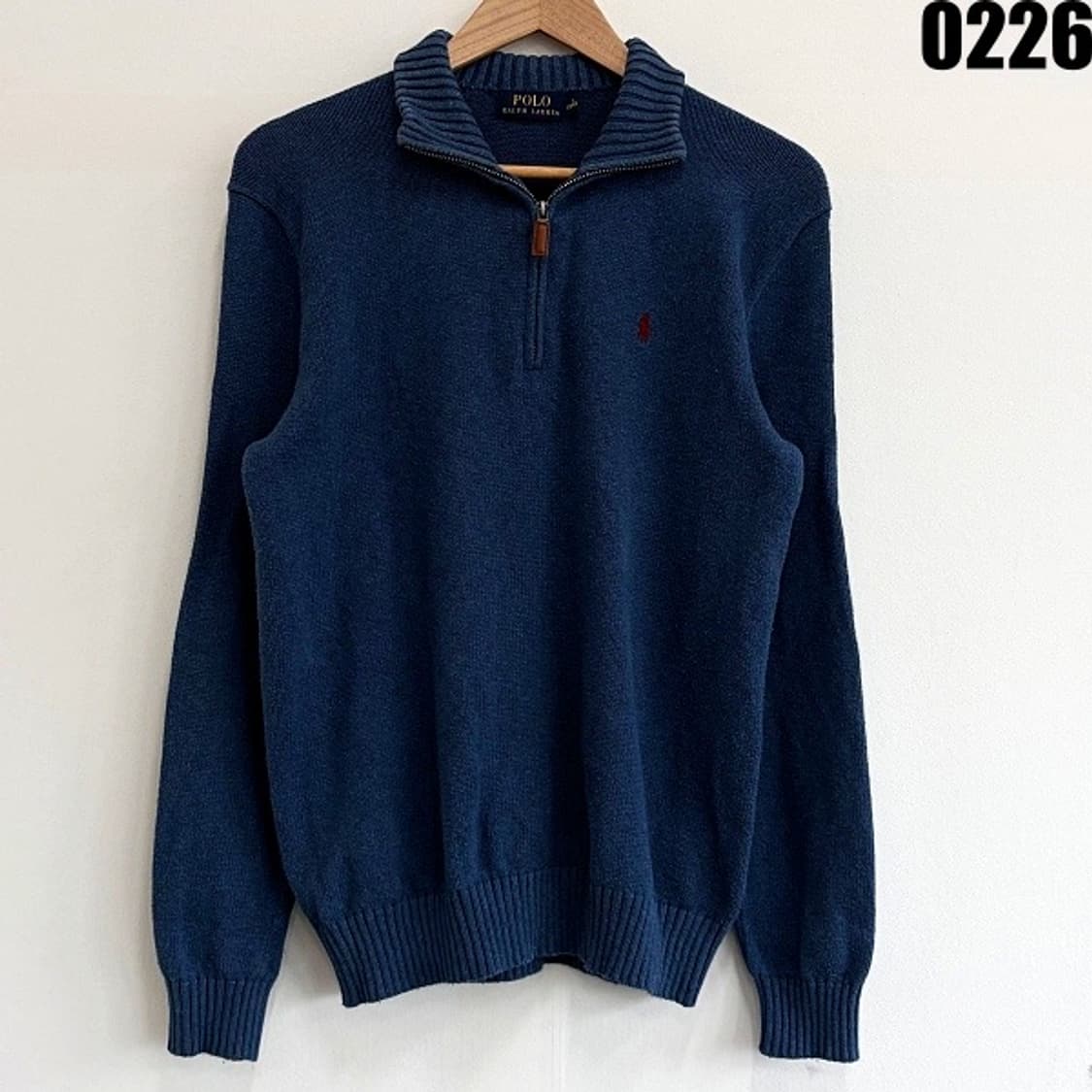 폴로 랄프로렌 하프집업 코튼 니트 S  상품이미지1