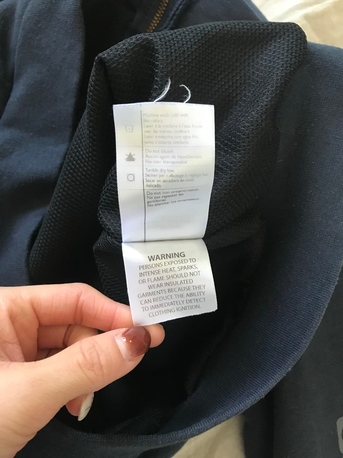 칼하트 레인디펜더 네이비 써멀 후드집업 상품이미지9