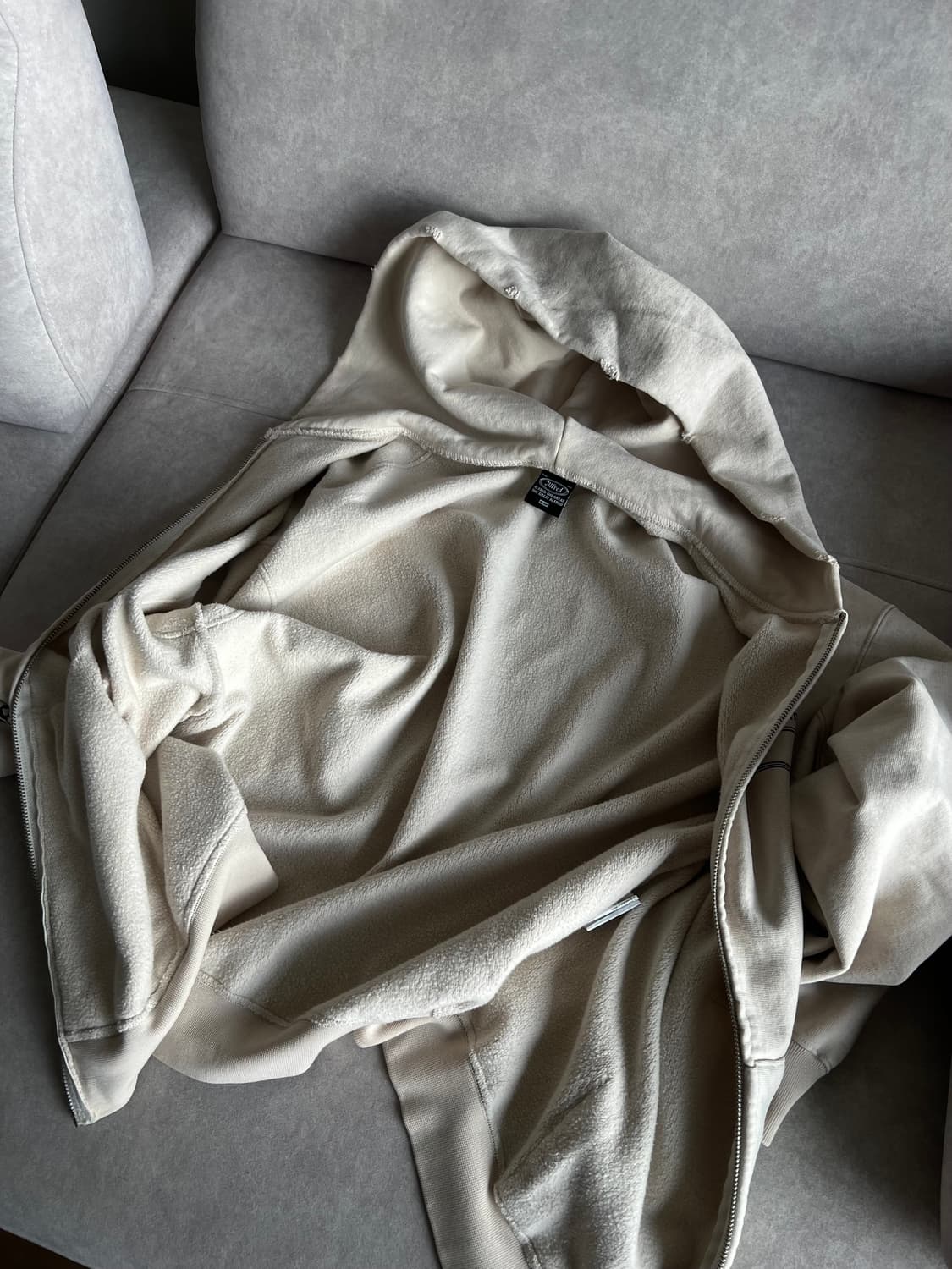 헤리티지플로스 빈티지 알프레드 집업 후드집업 베이지 상품이미지6