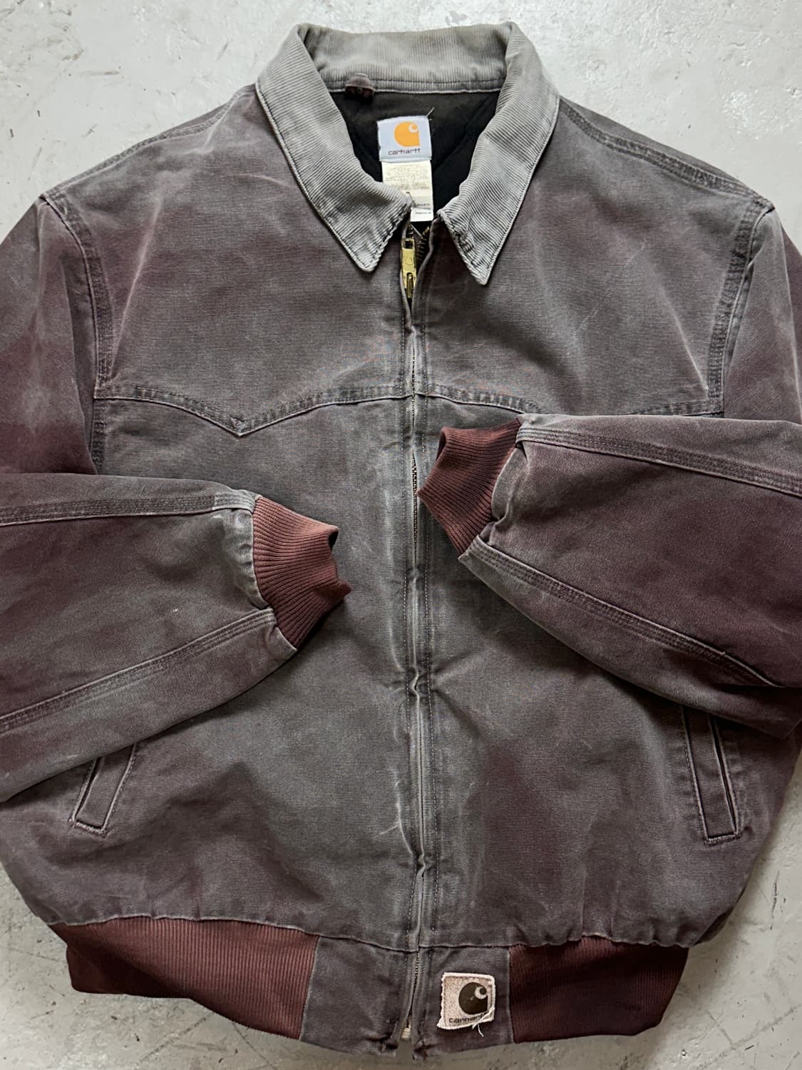 90’s USA Made 칼하트 J14 BRG 칼하트 버건디 디트로이트 상품이미지8