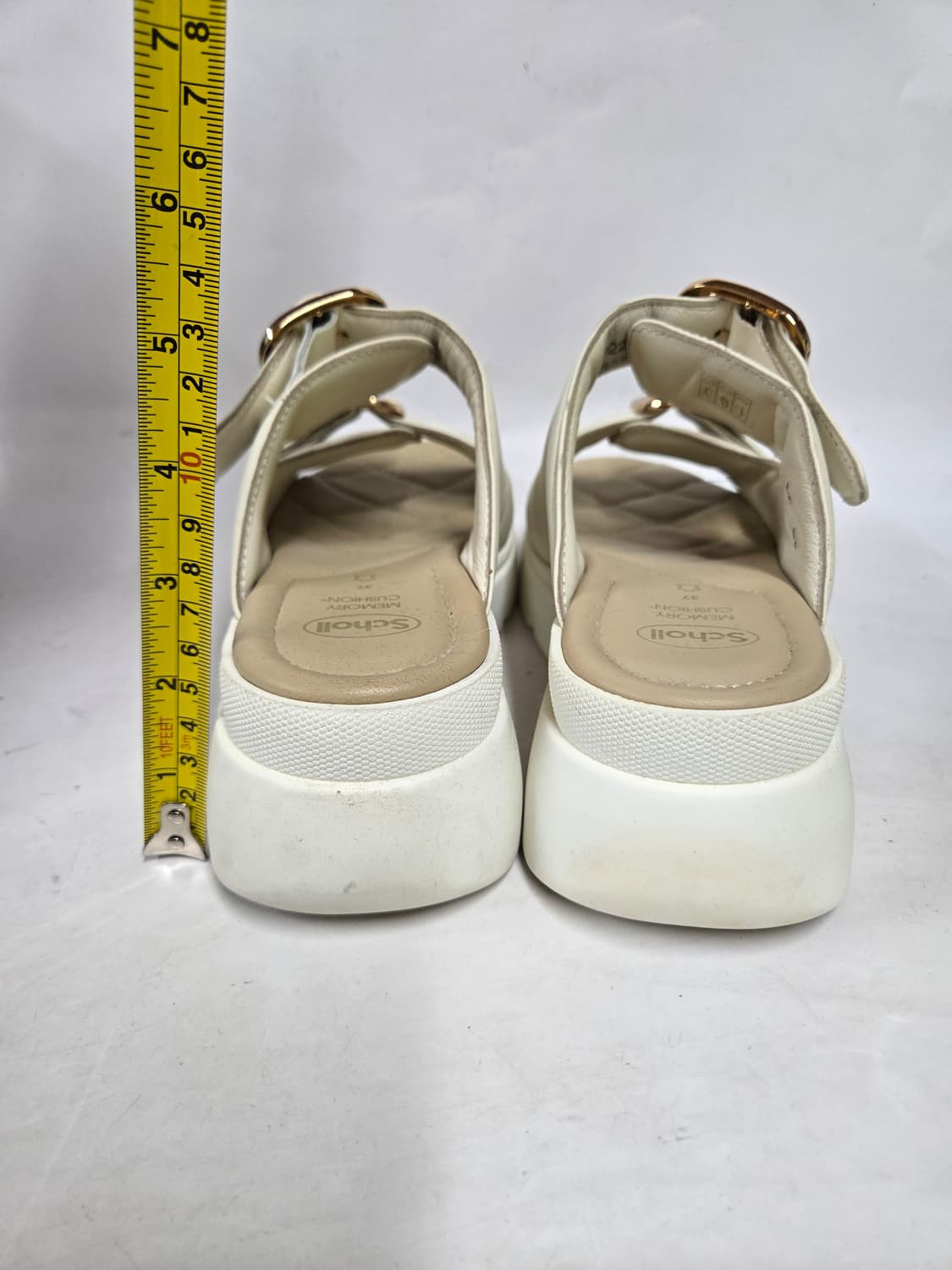 숄 플랫폼  샌들 화이트 37  235mm 상품이미지4