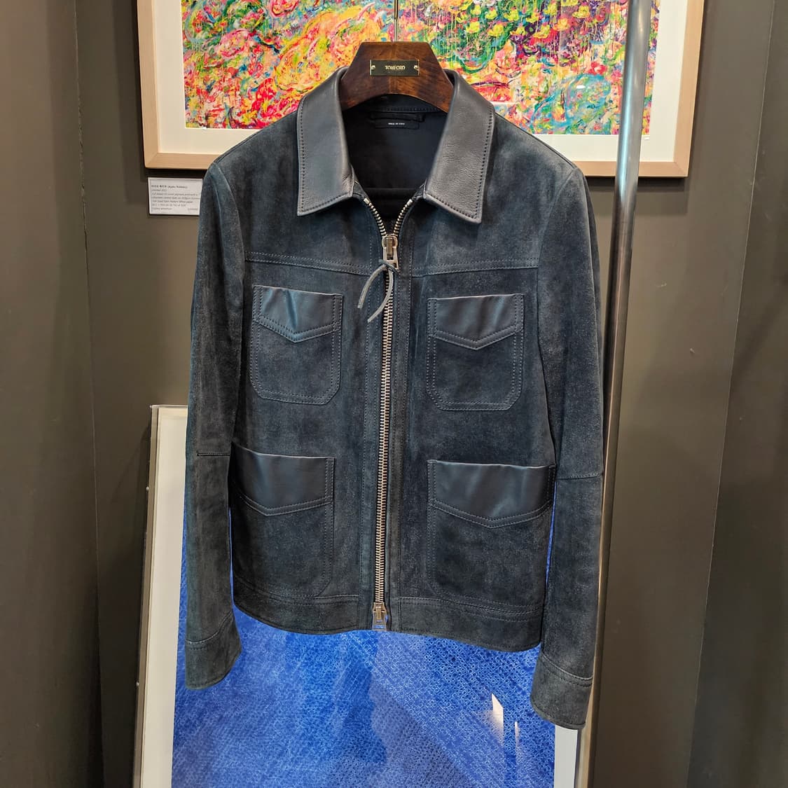 톰포드 캐시미어 스웨이드 4포켓 트러커 자켓 상품이미지1