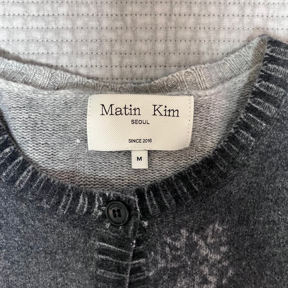 마뗑킴 눈꽃가디건 그레이 M 상품이미지2