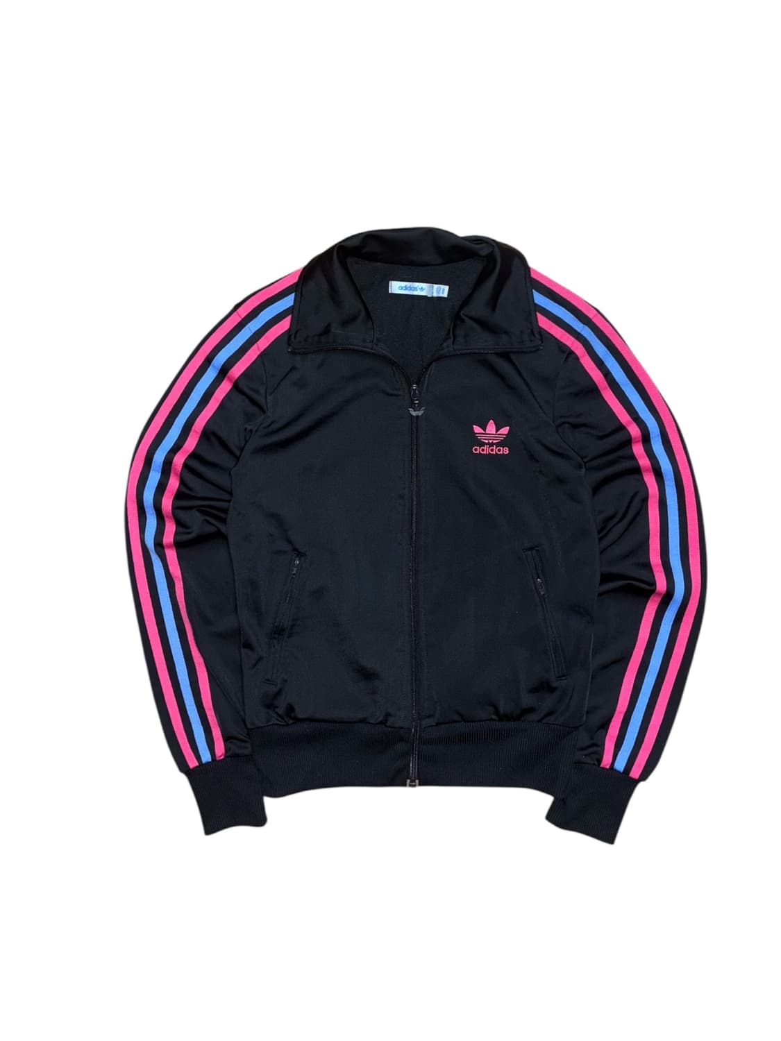 아디다스 블랙 핑크 블루 져지 트랙탑 상품이미지4