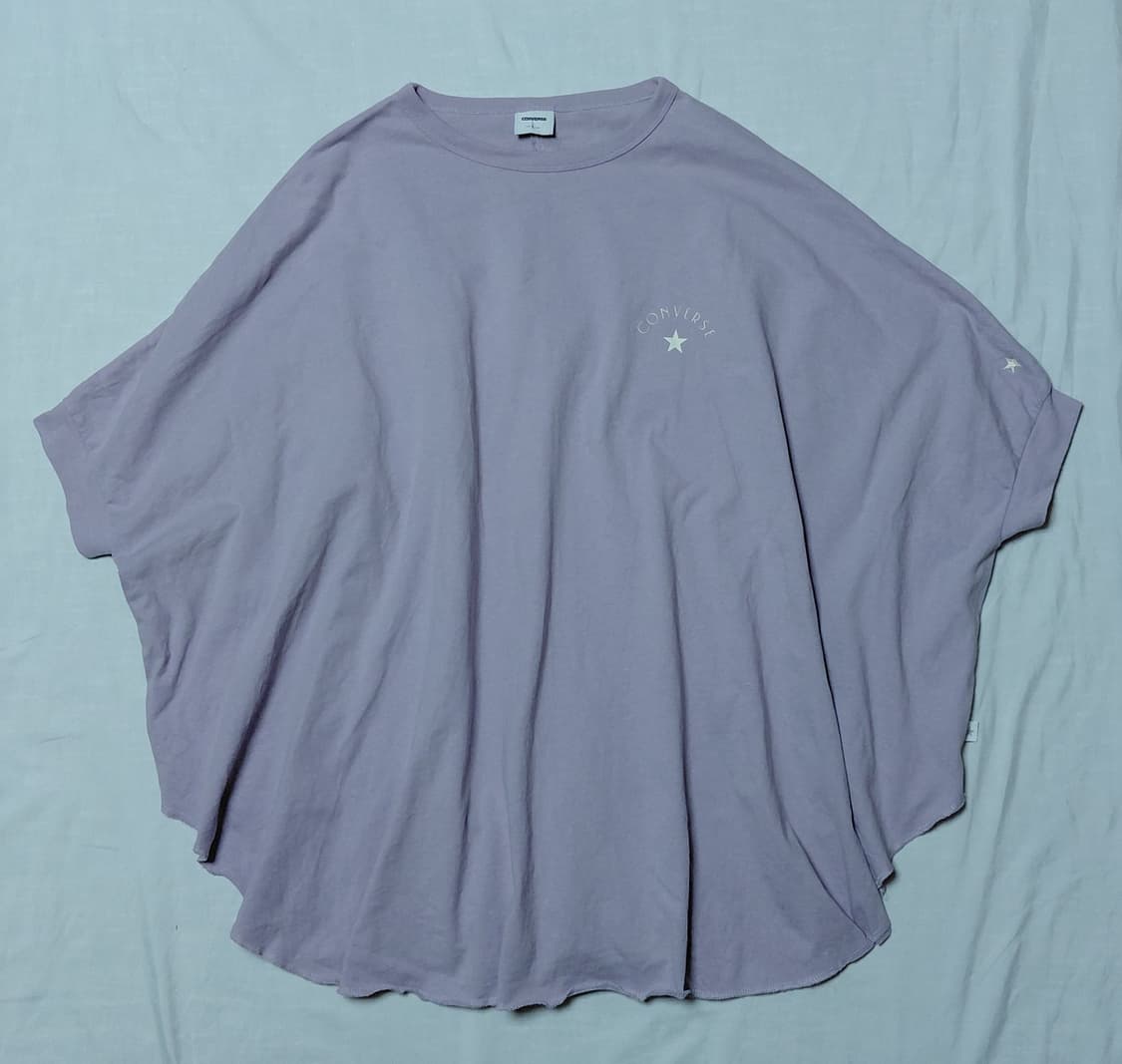 [L] 컨버스(CONVERSE) 가오리핏 티셔츠 라벤더 상품이미지2