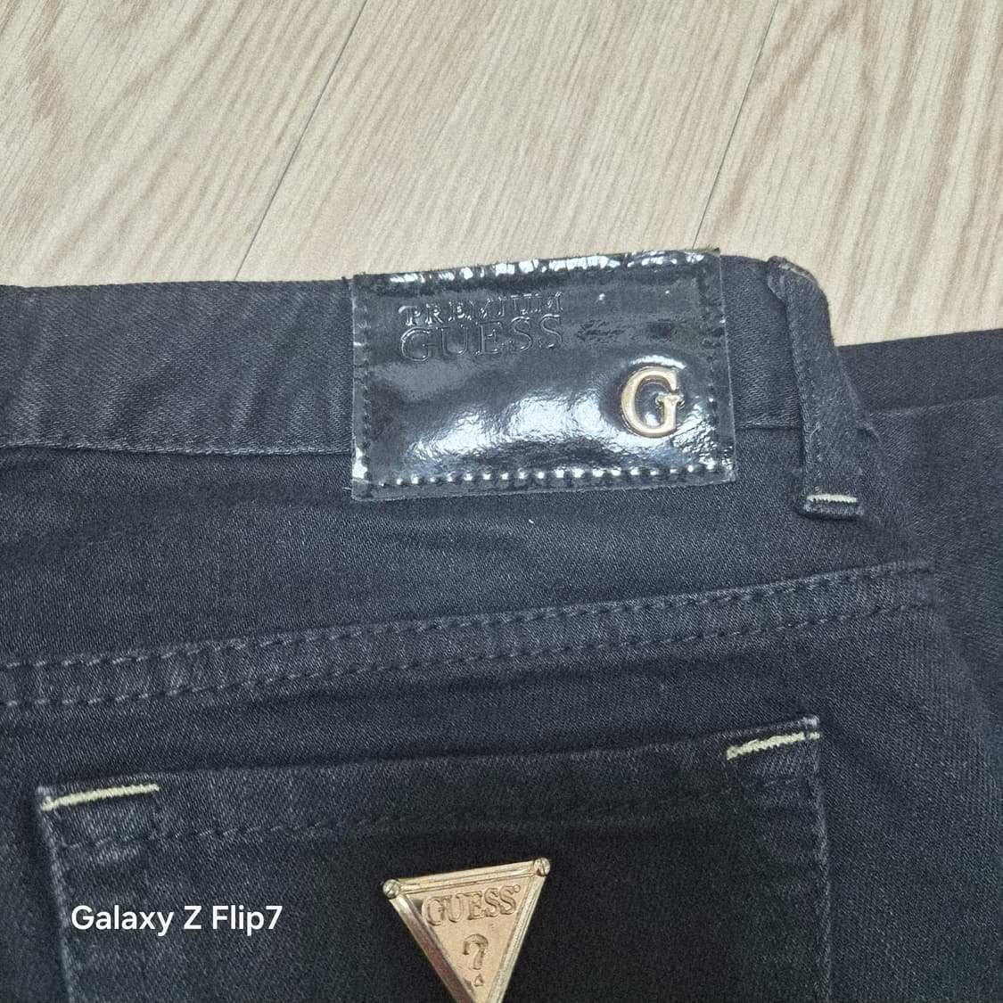 게스 금장 블랙 데님 상품이미지4